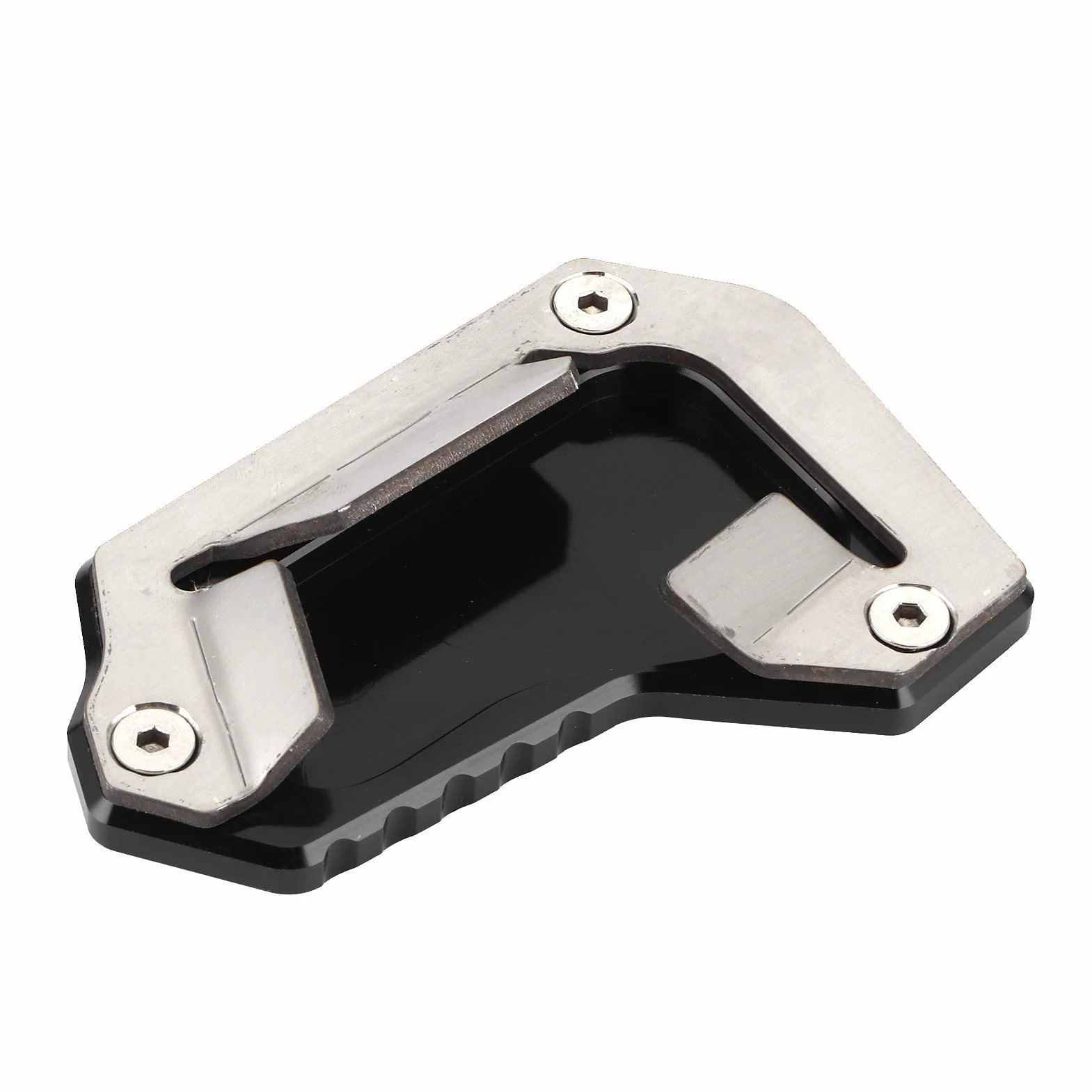 Qiilu Ständer Extension Pad Seitenständer Vergrößerer Fit für Tiger 1200 EXPLORER 2016-2017 V9h704