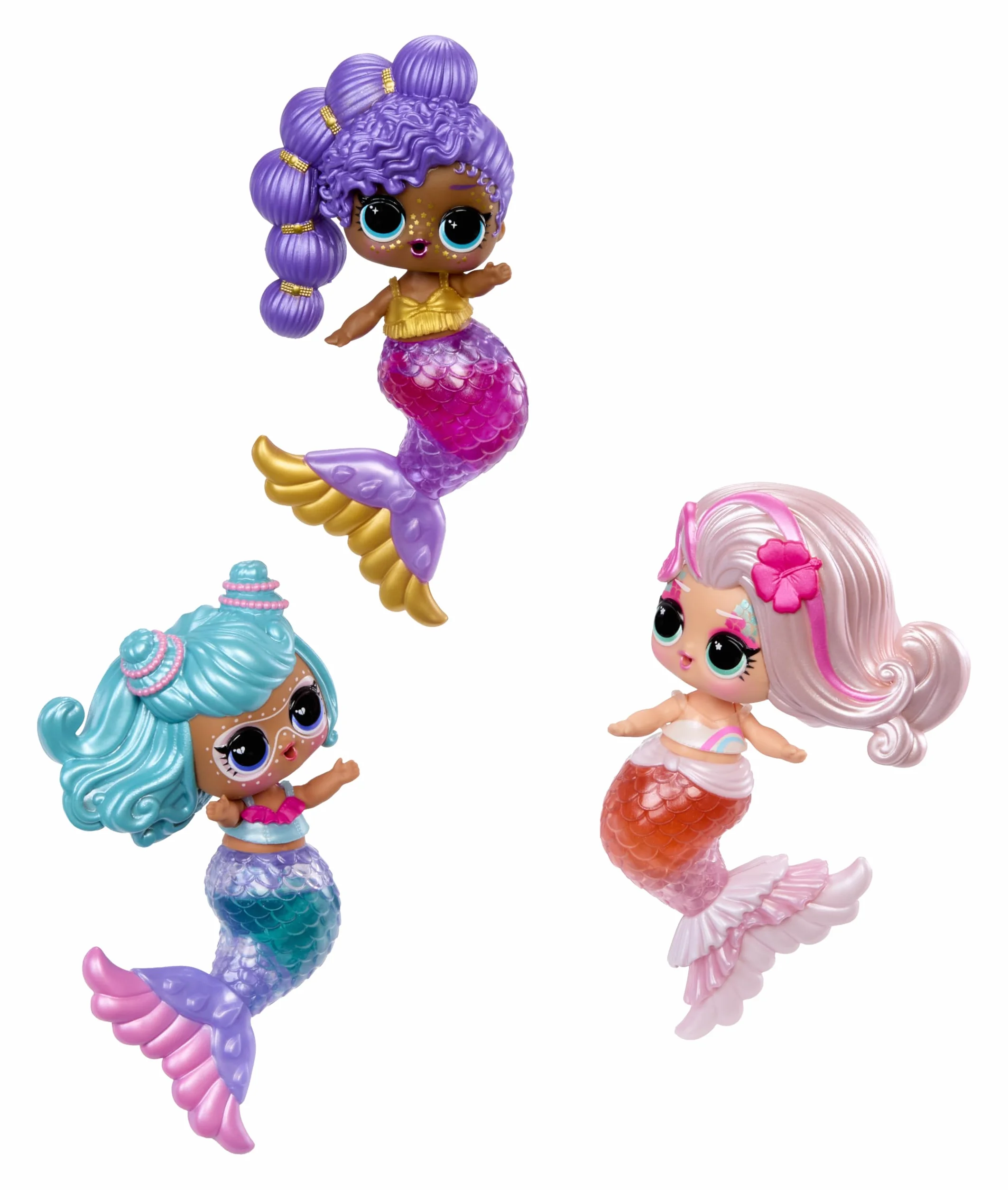 L.O.L. Surprise! Mermaids Makeover Magic Tots – Zestaw do Tworzenia Błyszczyków dla Ciebie i Twojej Lalki. Mieszaj i Twórz Własny Makijaż, Baw się w Wodzie! Do Zebrania 6 Laleczek. Dla Dzieci od 4 Lat