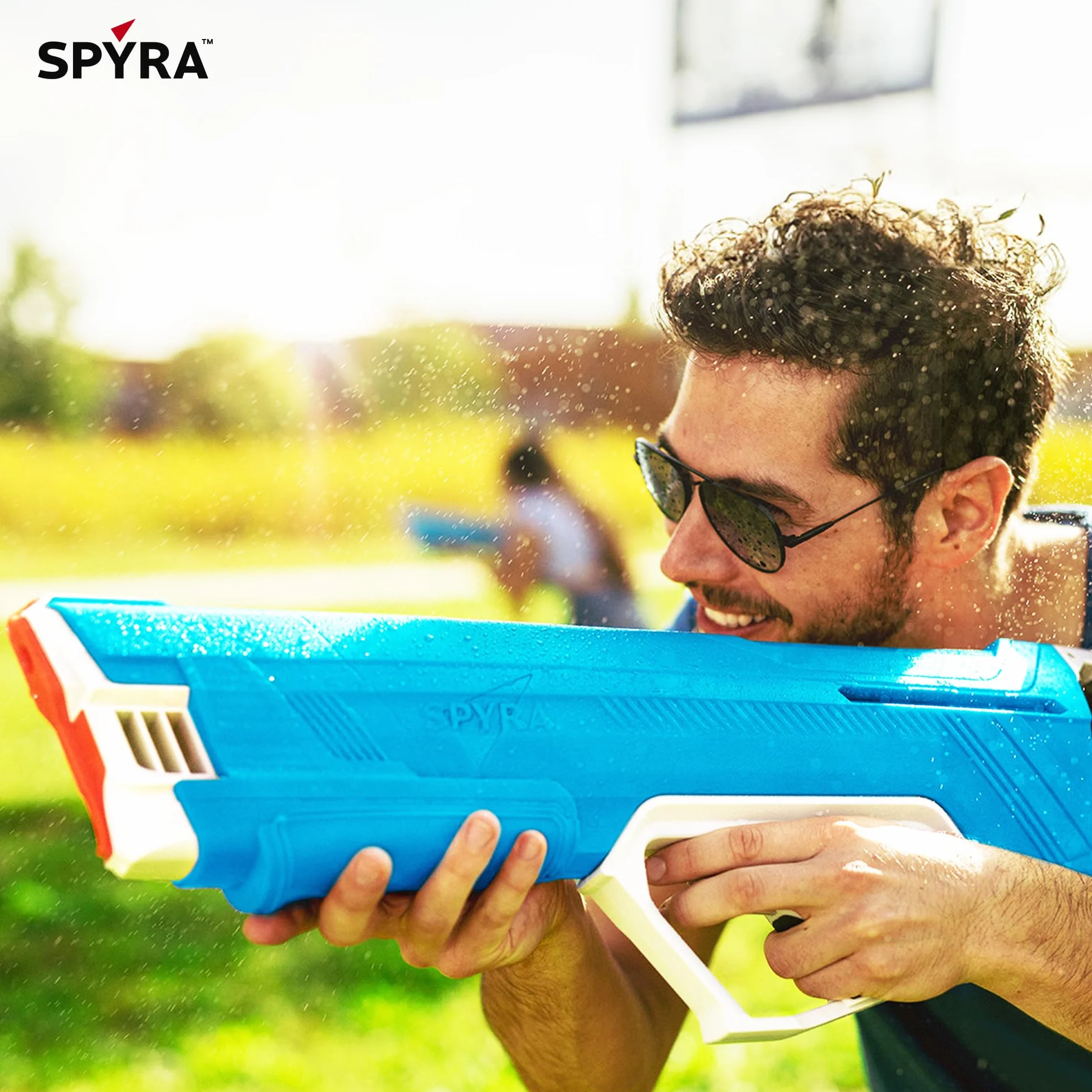 SPYRA SpyraLX Blue - najlepszy mechaniczny miotacz wody - ręczny pistolet na wodę (nieelektroniczny)