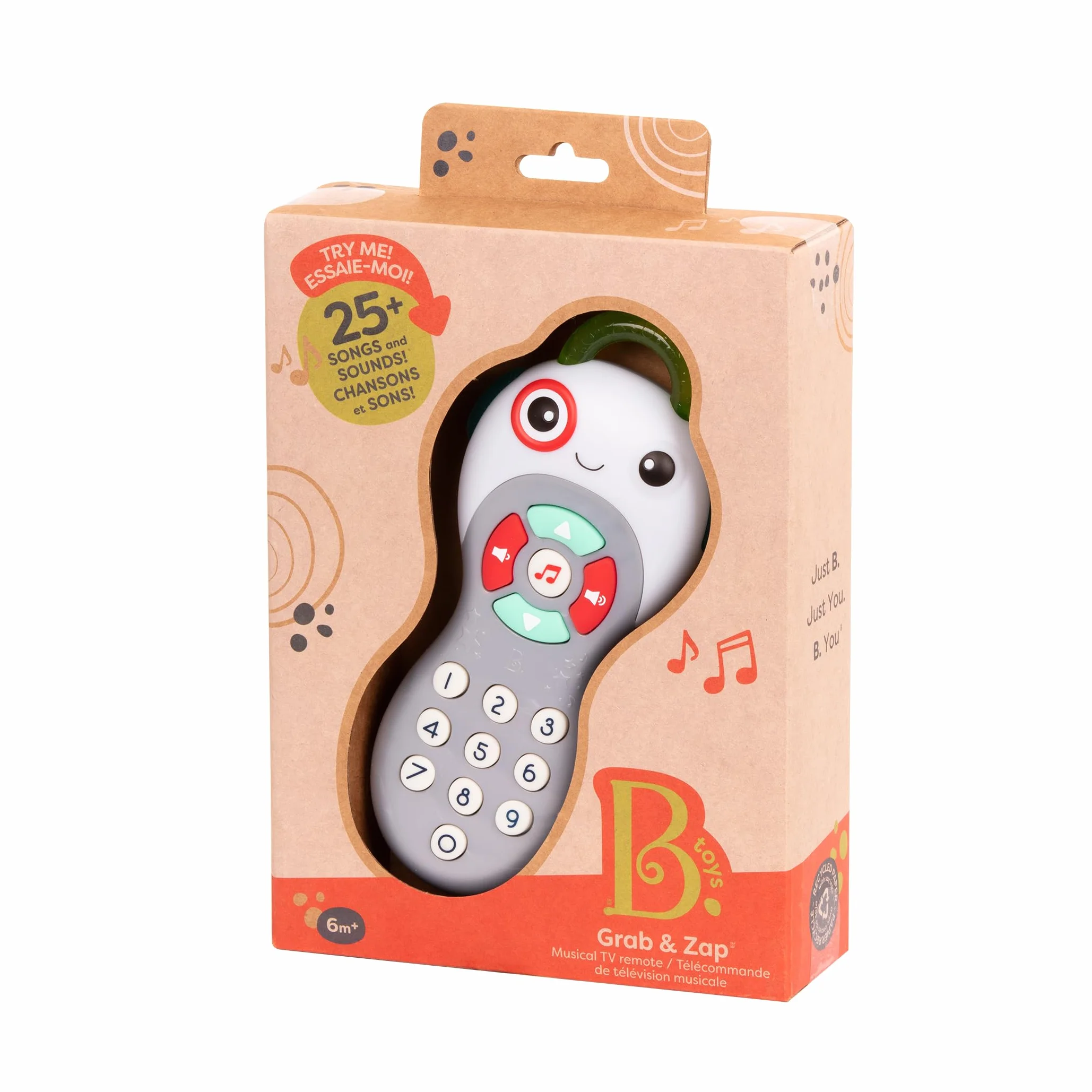 B. toys zabawka edukacyjna z pilotem zdalnego sterowania z oświetleniem, muzyką i gryzakiem – zabawka sensoryczna dla niemowląt z liczbami do nauki po angielsku od 6 miesięcy