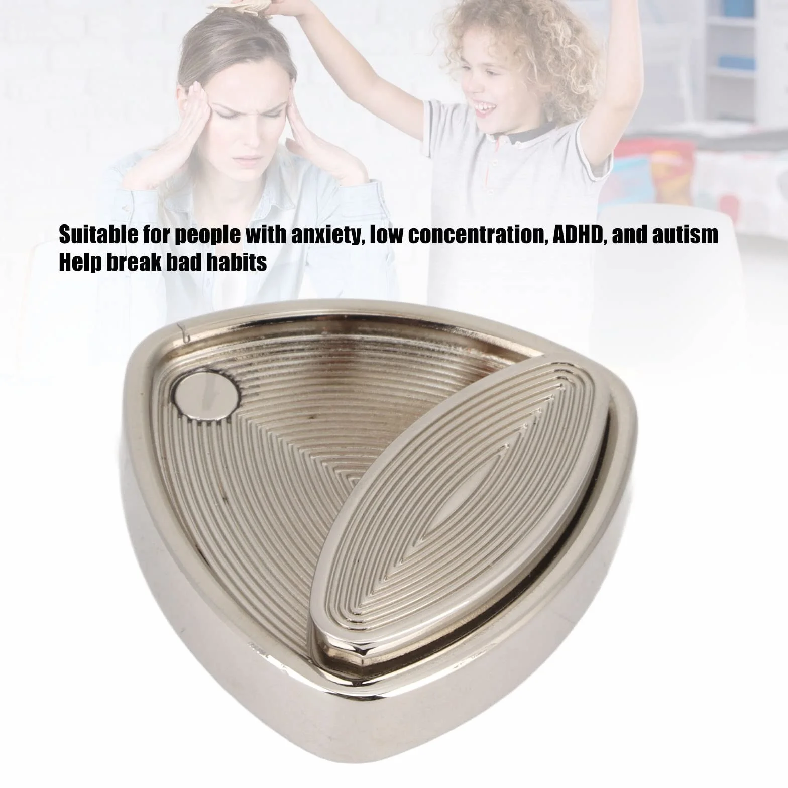 Triangle Rotation Fidget Slider ADHD Push Slider Dorosły Biuro Metalowe Autyzm Lęk Stres Relief Suwak Zabawka Sensoryczna Zabawa Zabawki na Biurko Mężczyźni Prezenty Urodzinowe