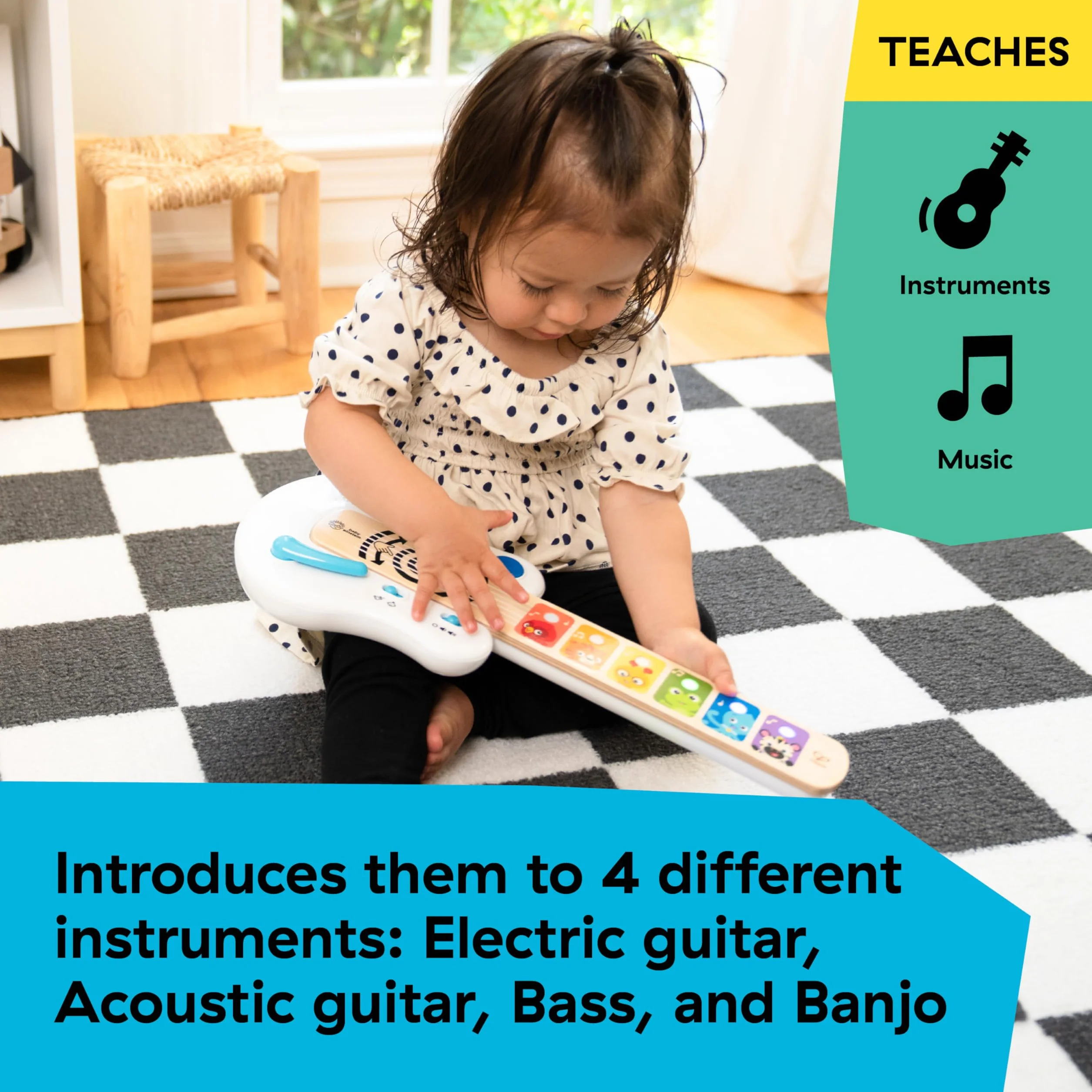 Baby Einstein 12396 Elektroniczna Zabawka Gitara, Wielokolorowy