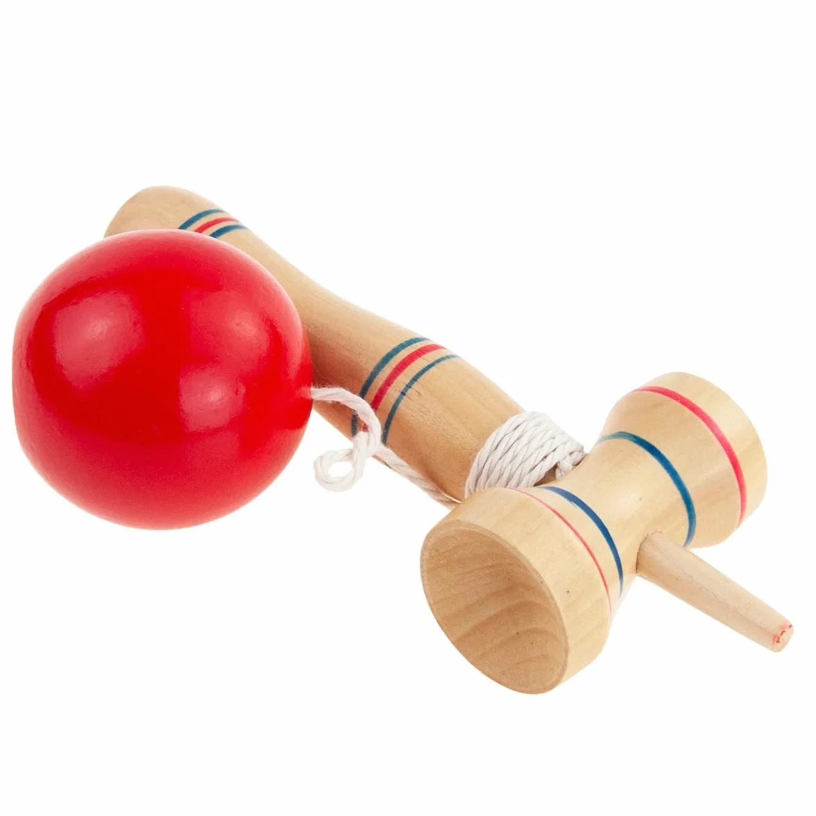 Drewniana kendama: zabawka zręcznościowa dla dzieci. Kendama z drewna dla początkujących i zaawansowanych, gra zręcznościowa do użytku wewnątrz i na zewnątrz – drewniana zabawka ze sznurkiem i piłką