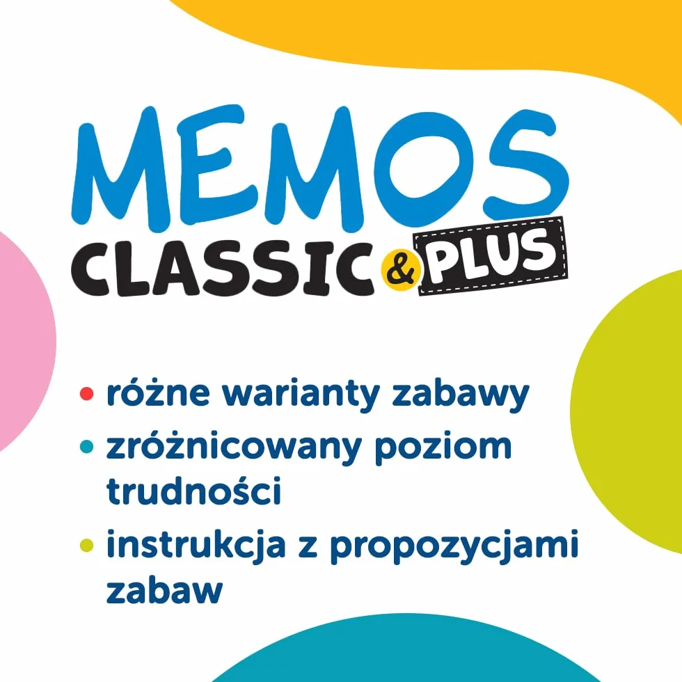 Trefl - Memos Classic & Plus, Ruch i dźwięk - Edukacyjna Gra Pamięciowa dla Maluchów, Odnajdywanie Par Obrazków, Naśladowanie Dźwięków i Ruchów, Różne Warianty Zabawy, Gra Memory dla Dzieci od 3 lat