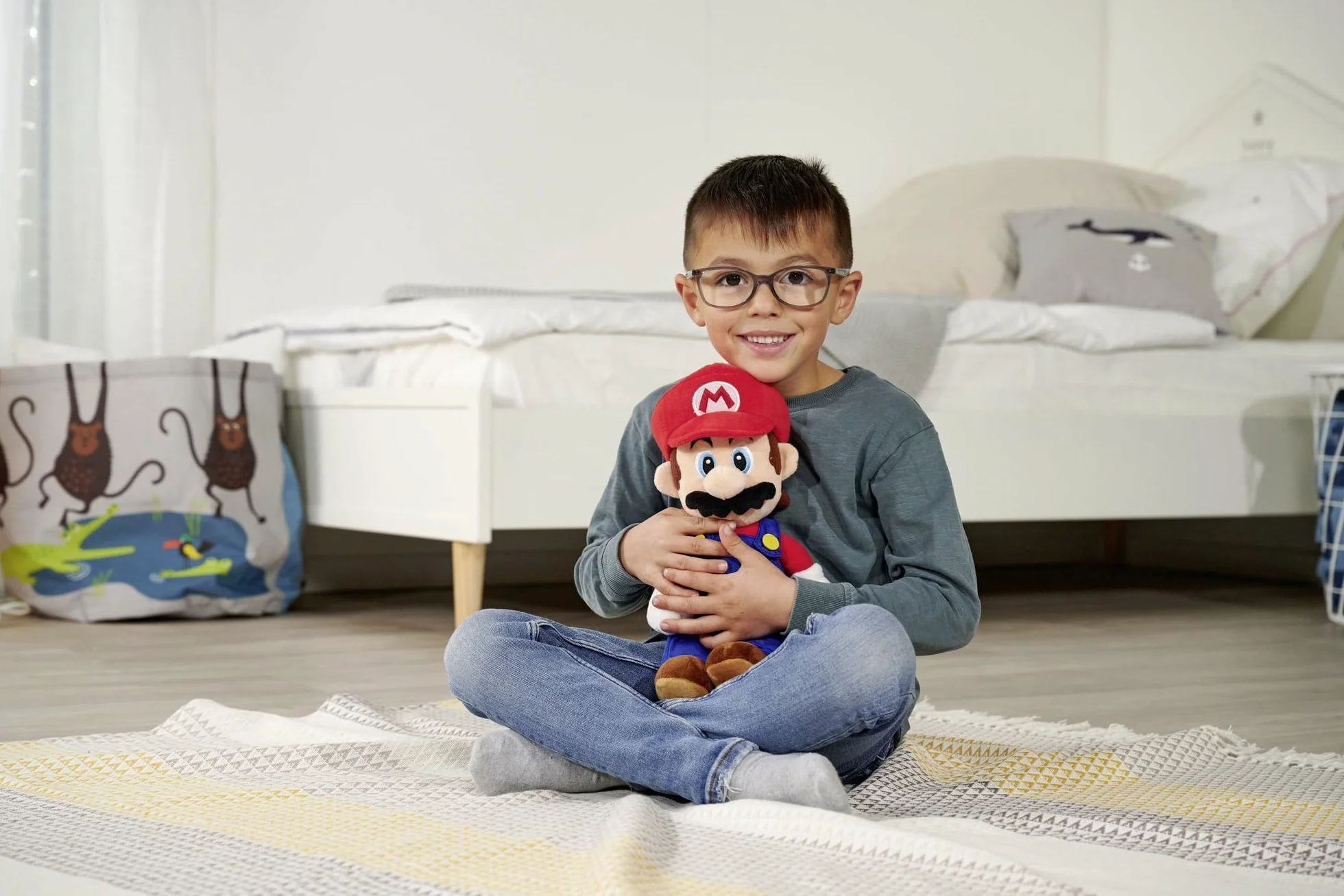 Simba 109231010 Nintendo Super Mario Maskotka pluszowa 30 cm Oficjalna licencjonowana Przytulanka, miękka postać ze światowej sławy gry komputerowej, odpowiednia dla niemowląt od 0 miesiąca