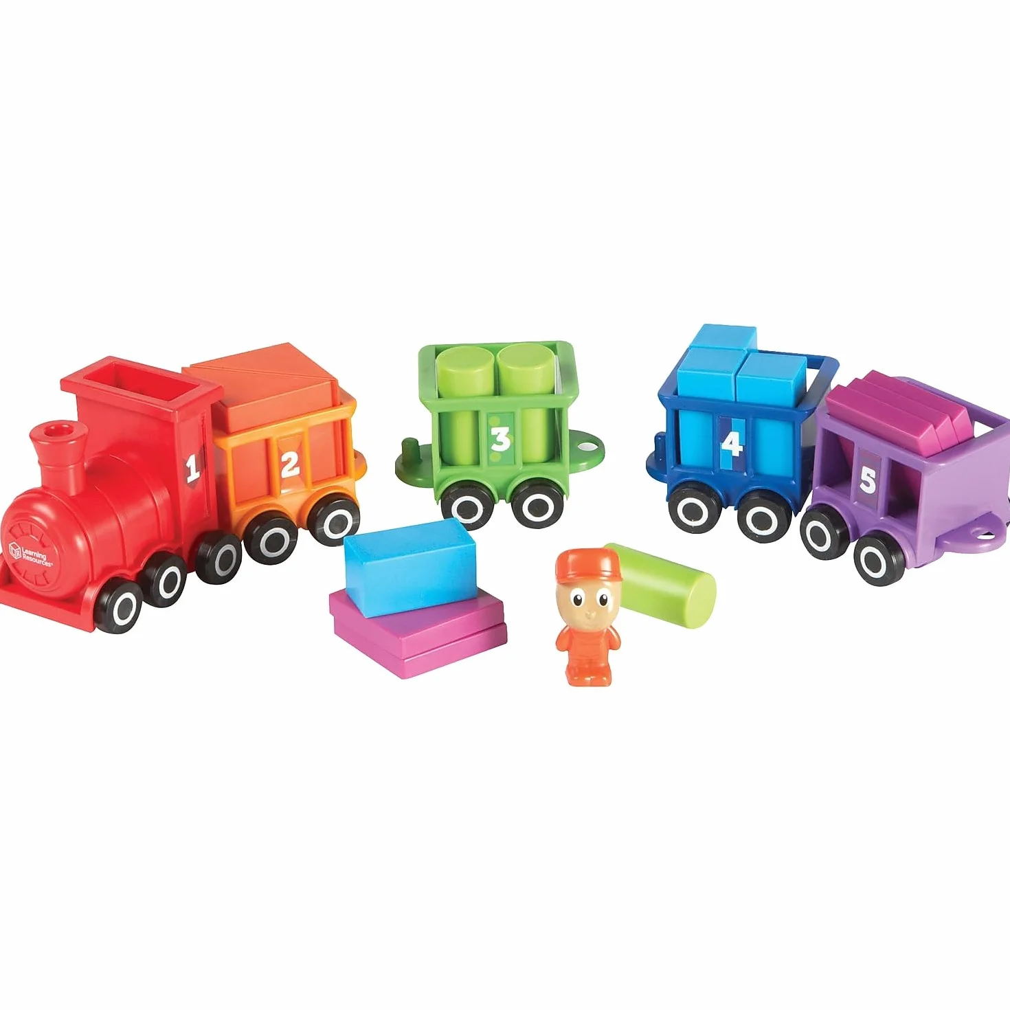 Learning Resources Liczba i Kolor Choo Choo Interaktywny Pociąg Nauka Zabawka 21-Kawałeks Gra Zestaw