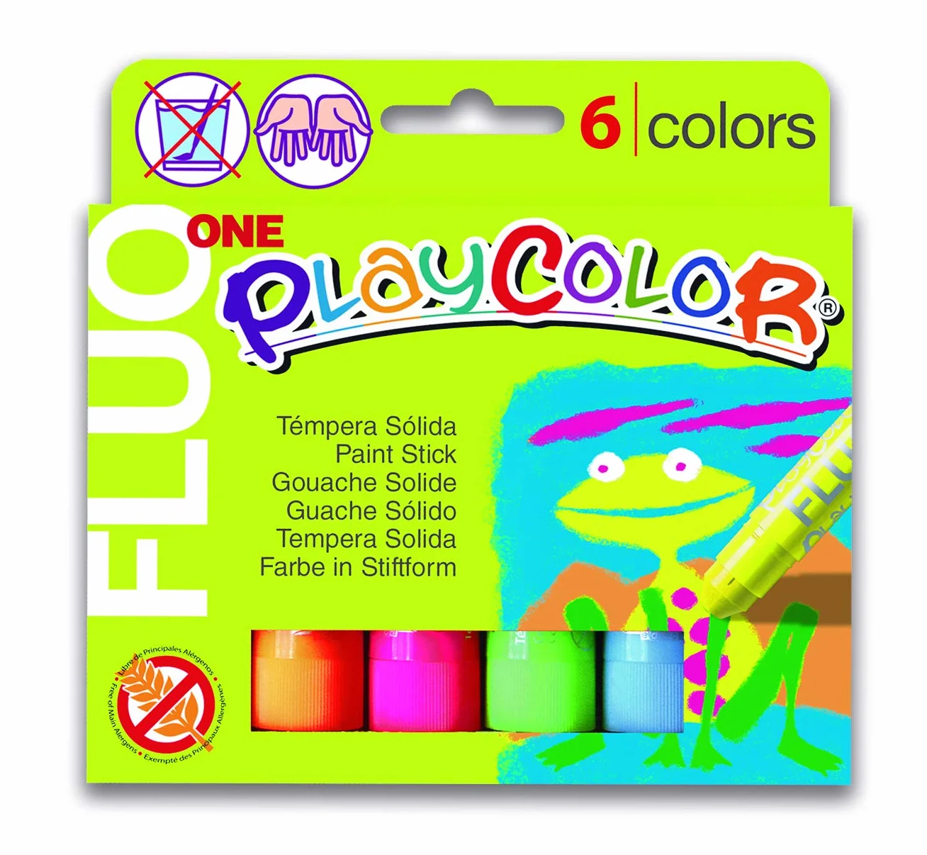 Playcolor 10431 10 g stały plakat farba patykowa opakowanie 6 sztuk