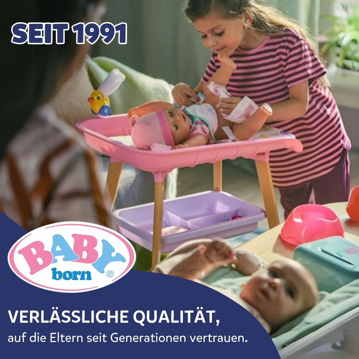 Szlafrok BABY born - z kaczką i rękawami akcesoria dla lalek, odzież odpowiednia dla lalek o rozmiarze 43 cm
