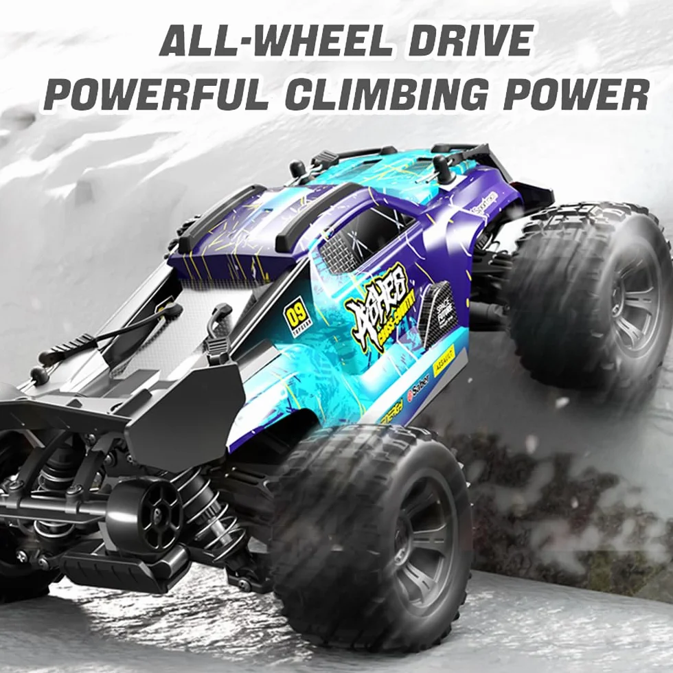 X-Verse Zdalnie sterowany samochód 1:18, 40 km/h, silnik ze szczotką węglową RC, wysoka prędkość, Offroad Drift, samochód wyścigowy, 2,4 GHz, 4WD All Terrain Offroad, samochód wyścigowy, 3 baterie