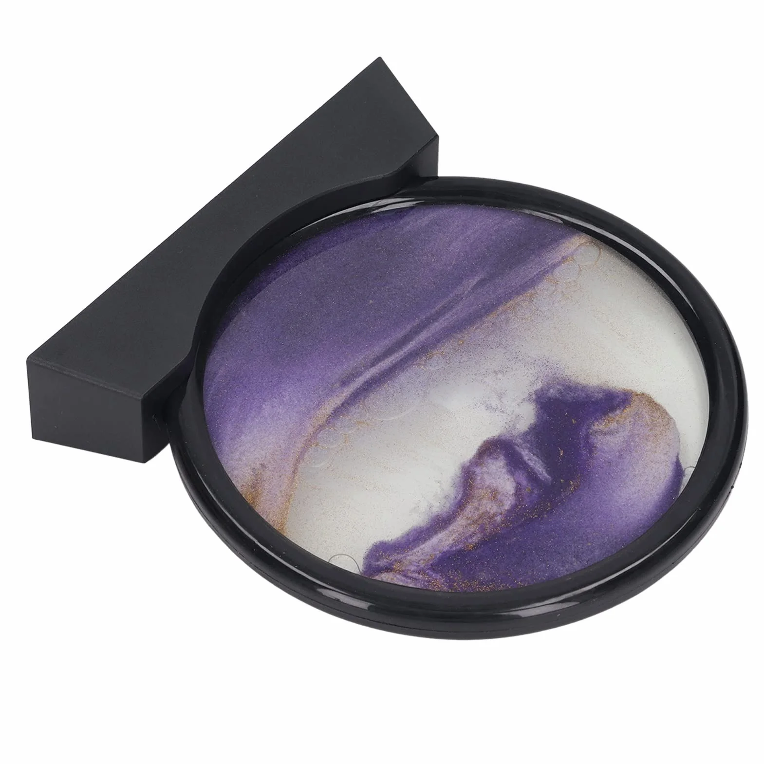 Obrazek w Płynie Quicksand Sandscape, Okrągłe Szkło Deep Sea Sandscape z podstawą do Domu (PURPLE)