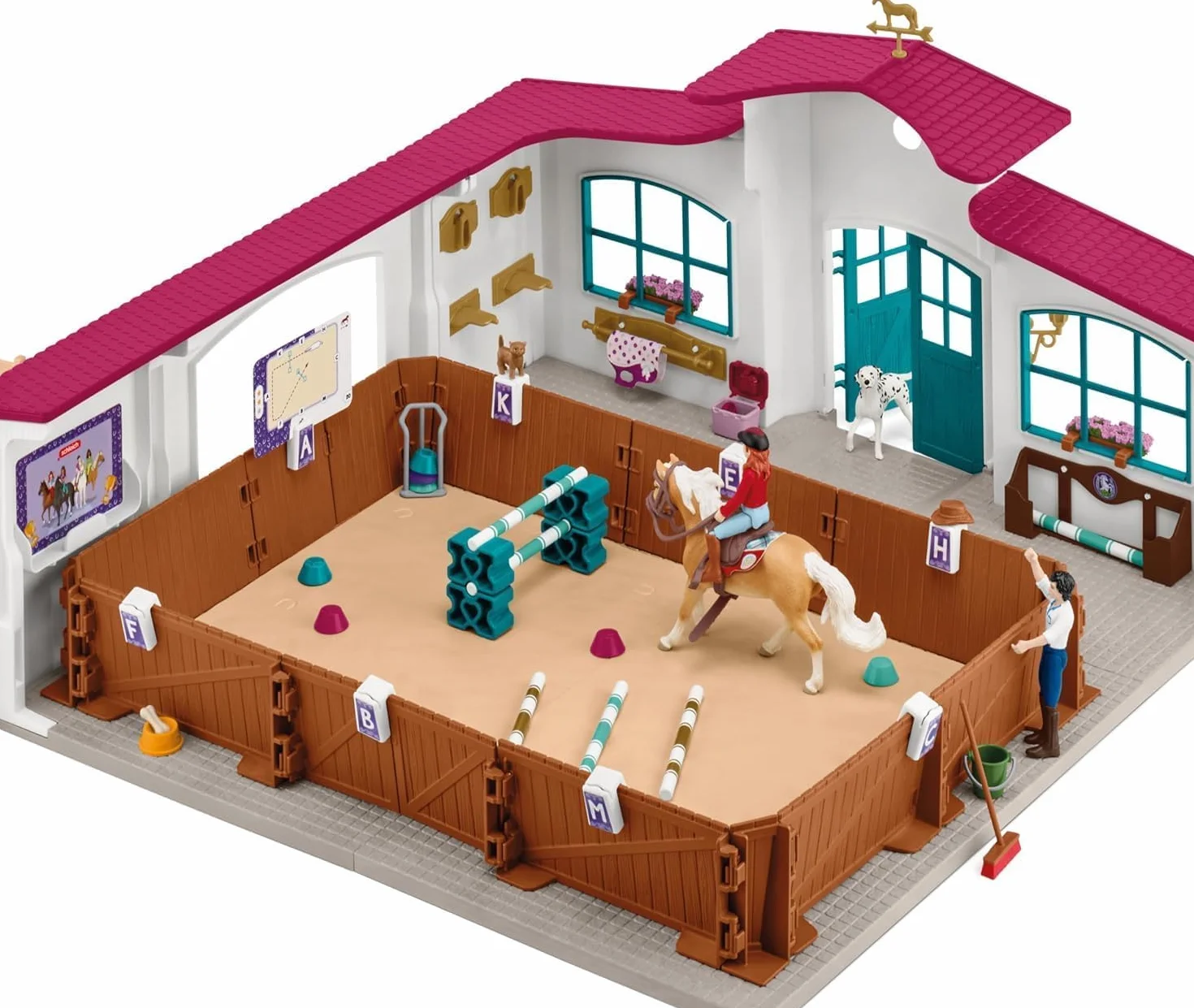 schleich HORSE CLUB | Arena Jeździecka Peppertree 42639 | z przeszkodami, padokiem i akcesoriami | prezent dla dziewczynek i chłopców | konie zabawki od 5 lat | zestaw 179 elementów