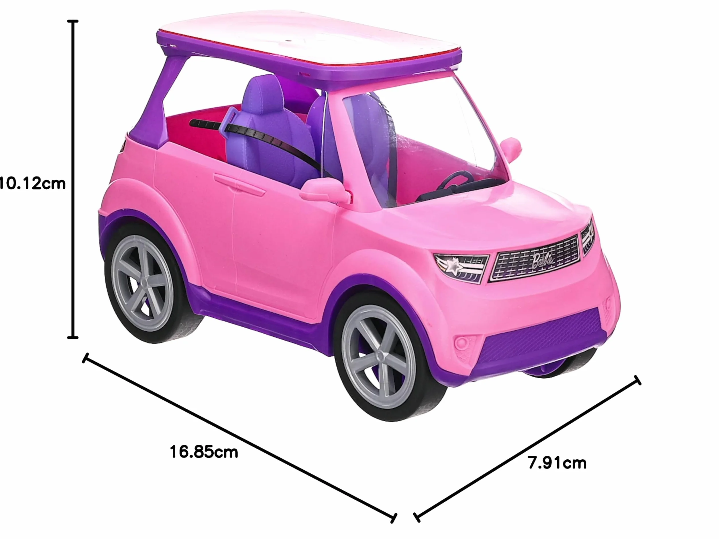 Barbie: Big City Big Dreams Zestaw do zabawy z transformacją, różowy pojazd na 2 pasażerów przekształcający się w scenę + akcesoria koncertowe, prezent dla dzieci w wieku od 3 do 7 lat, GYJ25