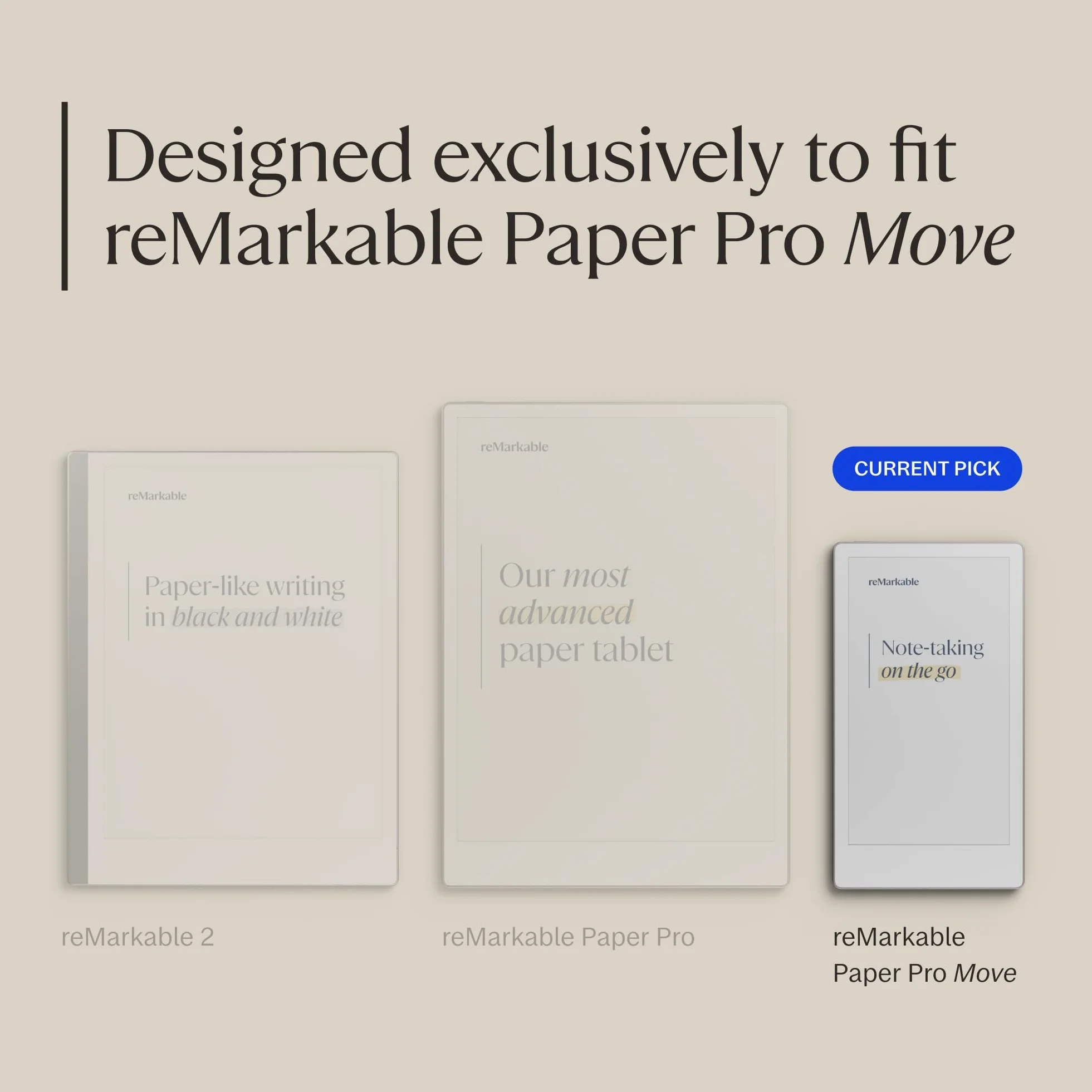 reMarkable Book Folio | Etui Polimerowe do Paper Pro Move | Kobalt
