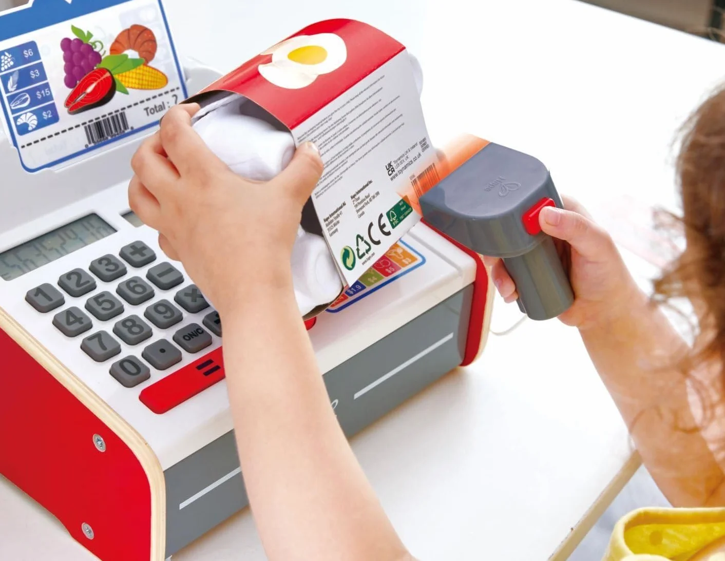 Hape E3184 kasa fiskalna, akcesoria do sklepu handlowego, kasa, wielokolorowa, S