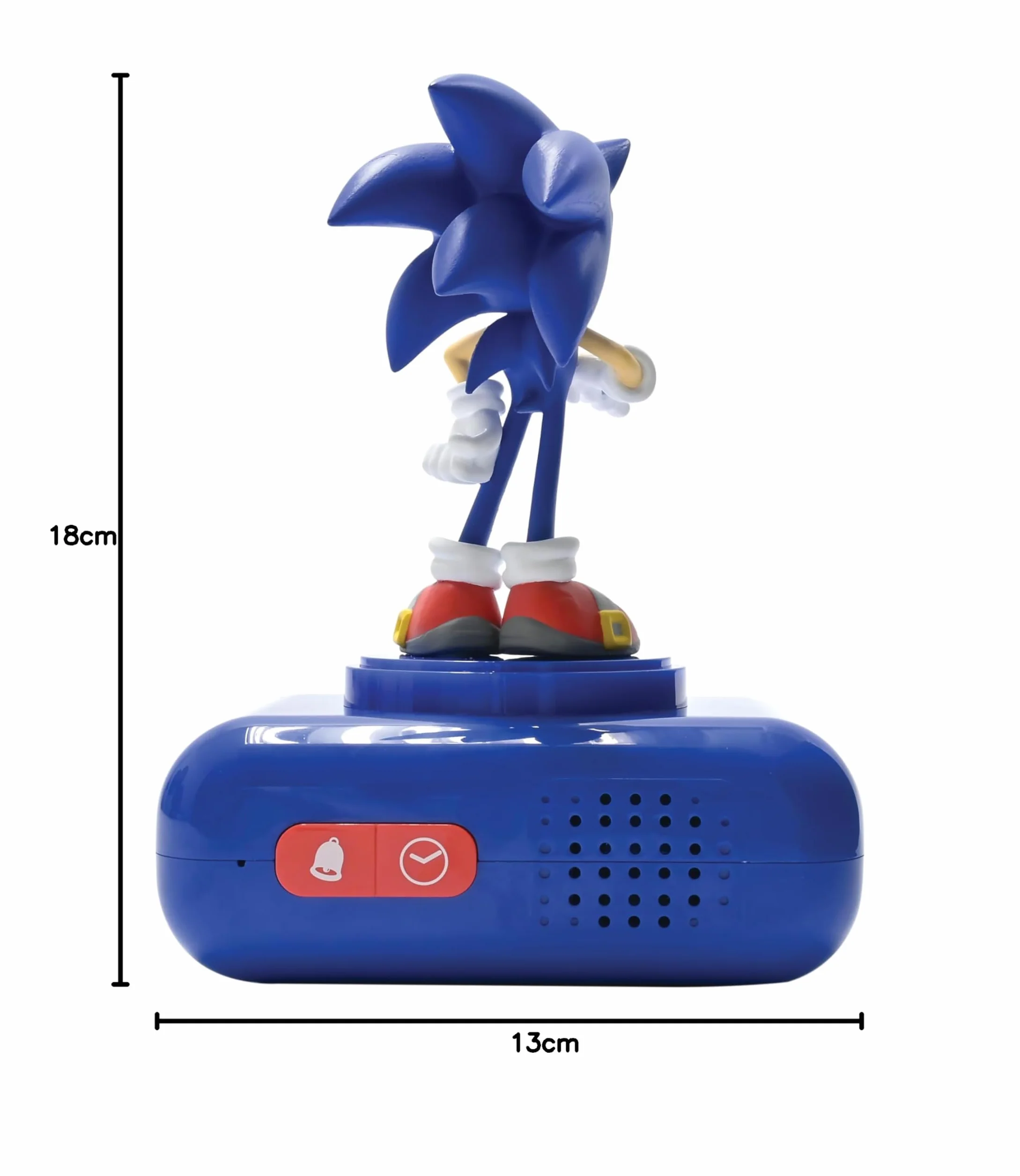Lexibook, Sonic The Hedgehog, Budzik z Lampką Nocną Sonic, Dźwięki i Melodie, Podświetlany Ekran LCD, LuminoUS, Drzemka, Niebieski, RL800SN
