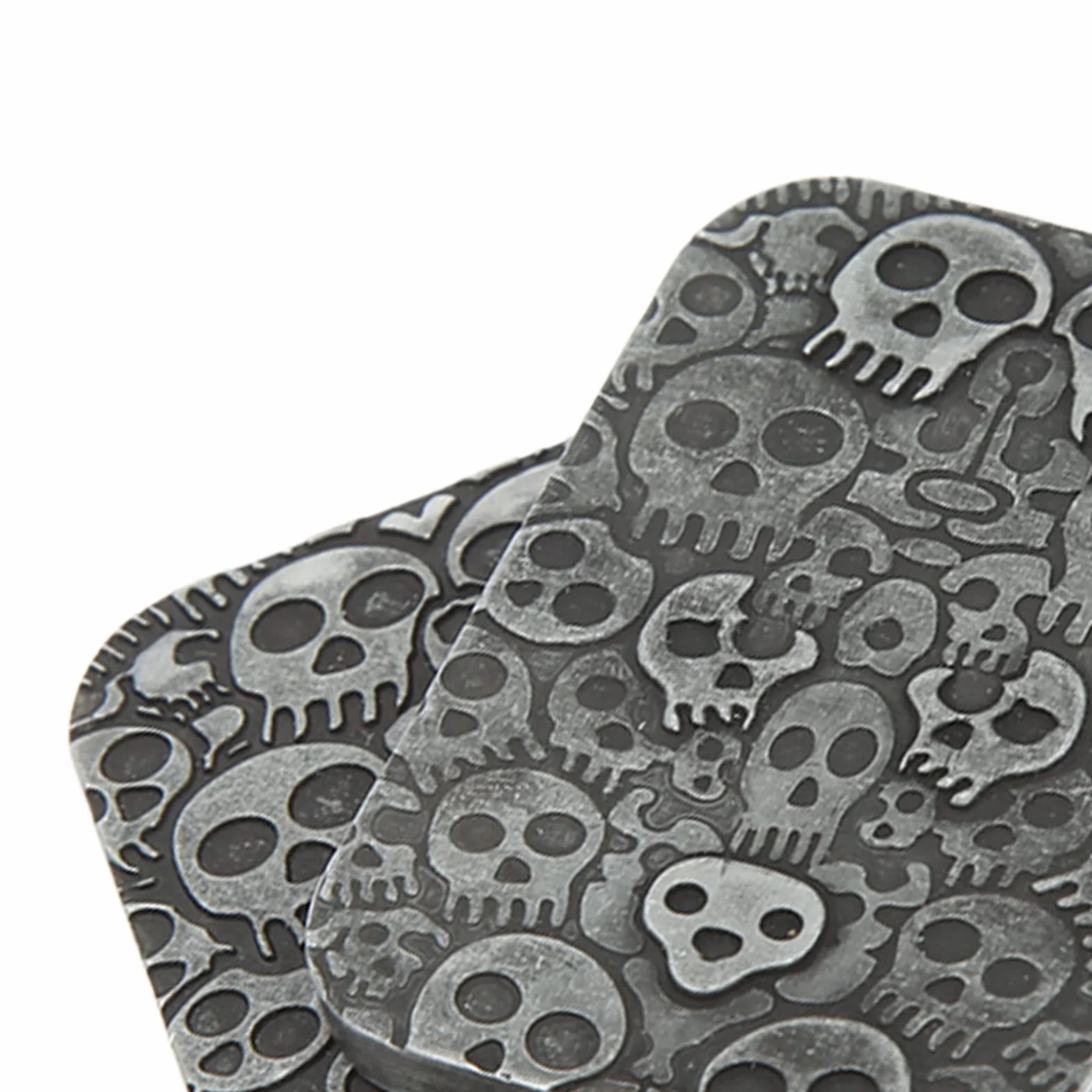 Wakects Fidget Slider Toy,przenośna metalowa magnetyczna zabawka do pokera z wzorem czaszki, dla ADHD, autyzmu, strachu, stresu, 4,5 x 3,5 x 1 cm, torba do przechowywania