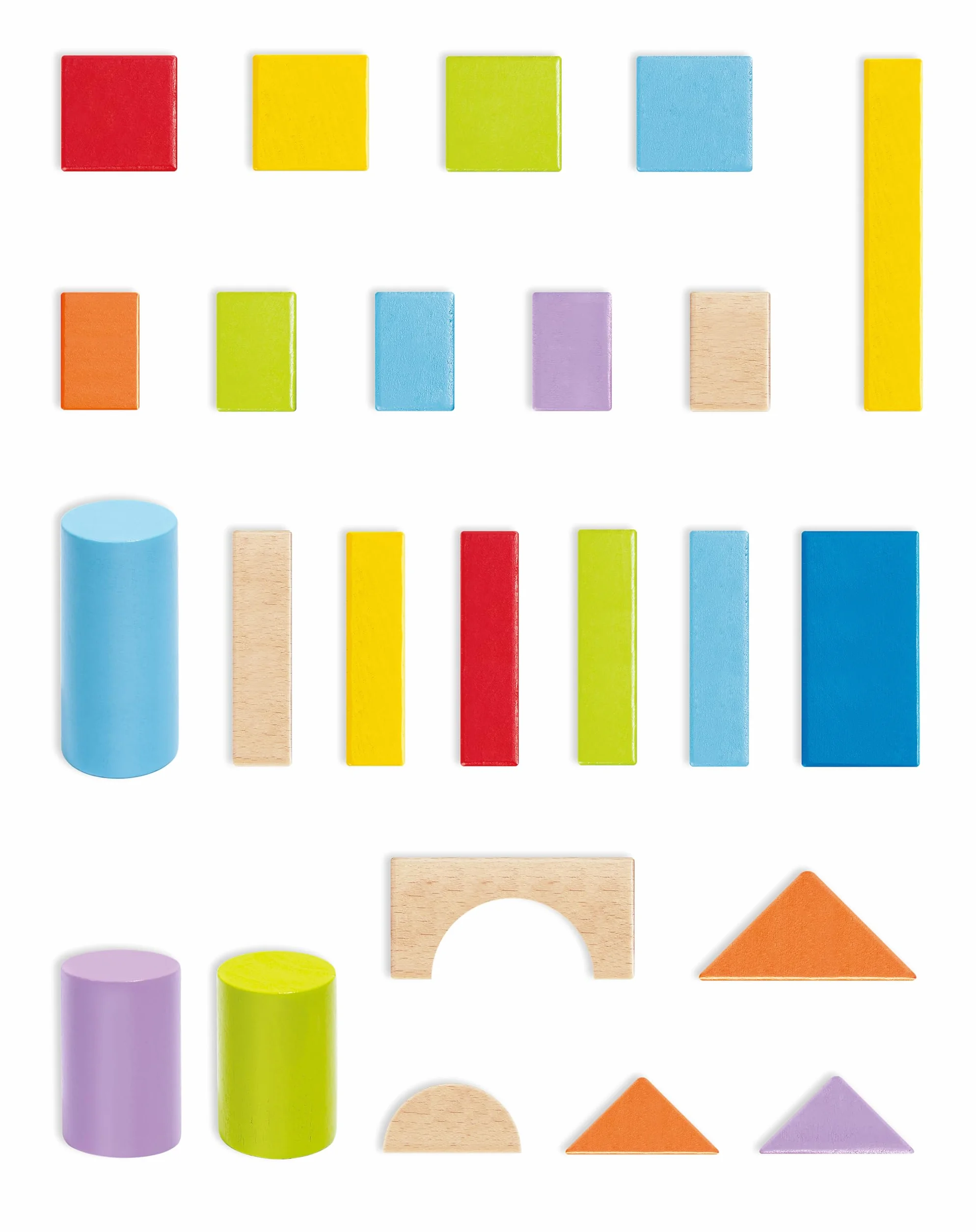 Hape E8247 HAP-E8247 Wonderful Beech Blocks, Multicolor