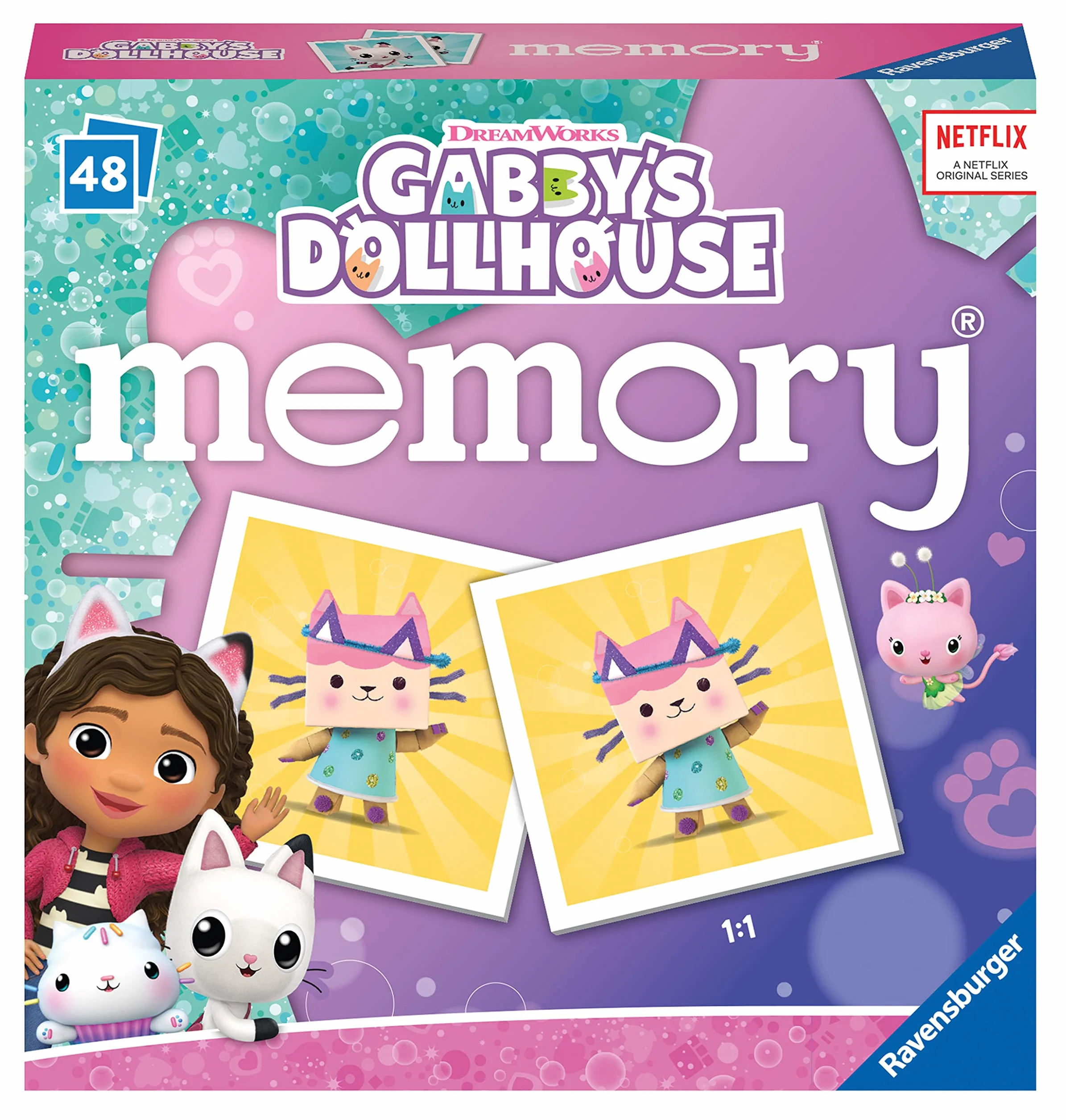 Ravensburger Mini Memory® | Gabby´s Dollhouse | 48 kart graficznych