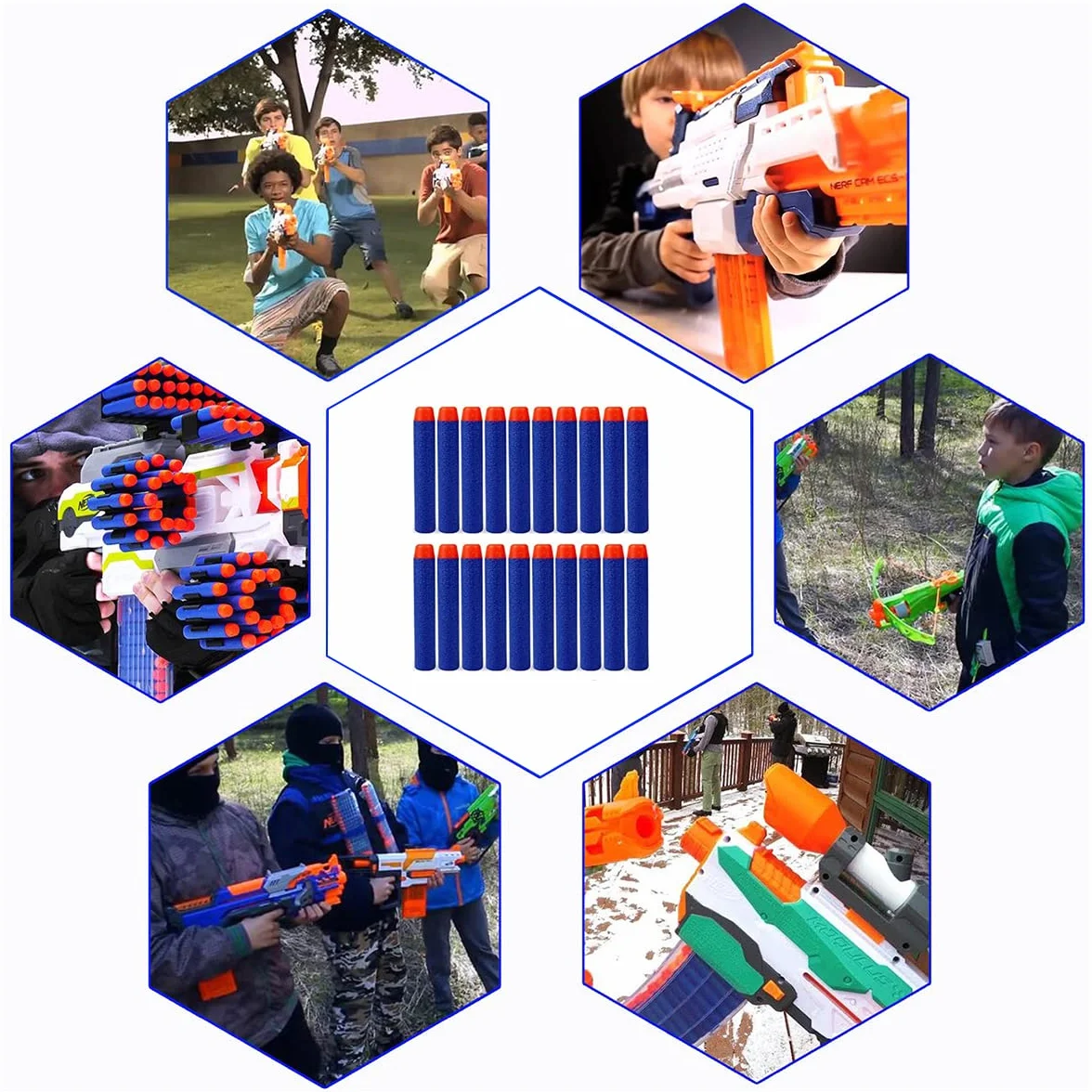 YAAVAAW 30 szt. 7,2 cm niebieskie rzutki do wkładu X strzały piankowe pocisk rzutki do Nerf N-strike Elite Series Blasters dzieci Nerf zabawka pistolet pociski do rzutek wkład