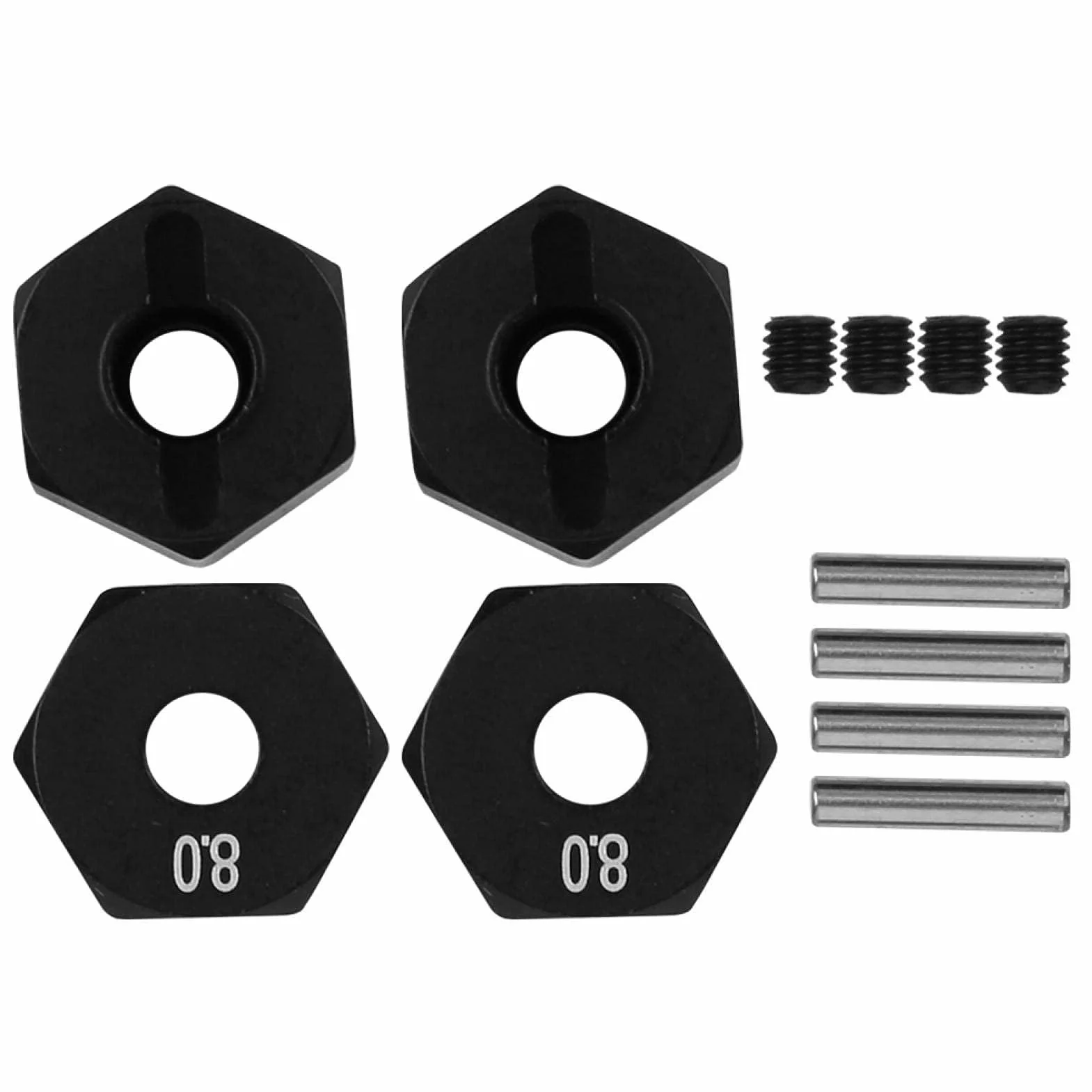 Tbest Wheel Hex Hub, Aluminiowa piasta koła Hex Hub Adapter Część ulepszona Kompatybilna z SCX10 90046 90047 RR10 RC Crawler (8,0 mm)