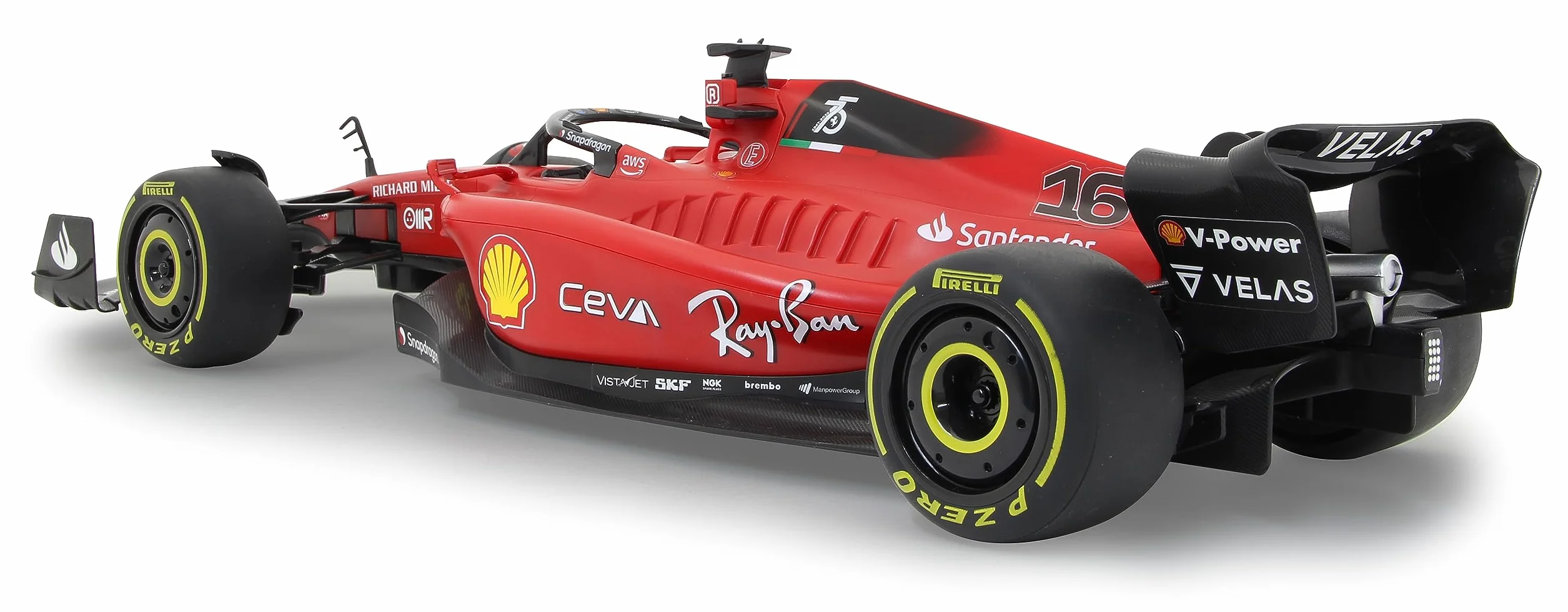 JAMARA Ferrari F1-75 1:12 2,4 GHz – 2,4 GHz dla wielu graczy, oficjalnie licencjonowany, wierne lakierowanie, samochód RC