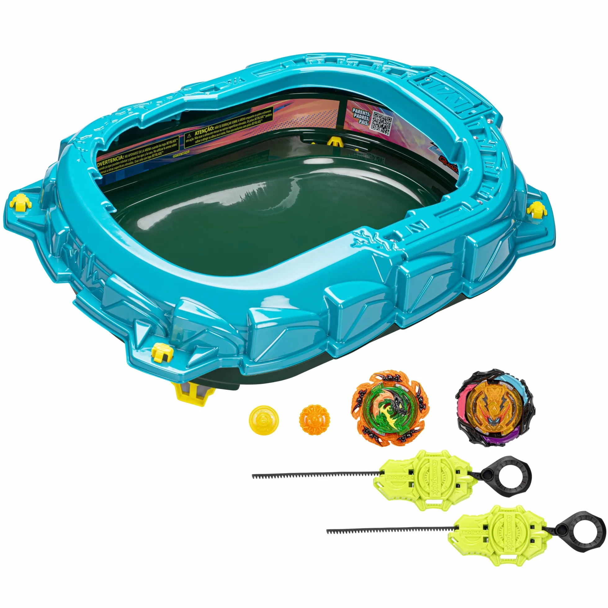 Hasbro Zestaw bitewny Beyblade Burst QuadStrike Light Ignite z areną Beyblade