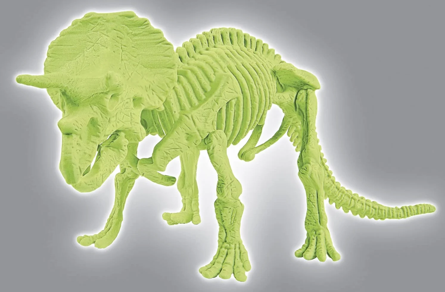 Clementoni - 60892 - Naukowa Zabawa Lab Skamieniałości - Triceratops Fluorescencyjny dla Dzieci od 7 Lat Wersja Polska