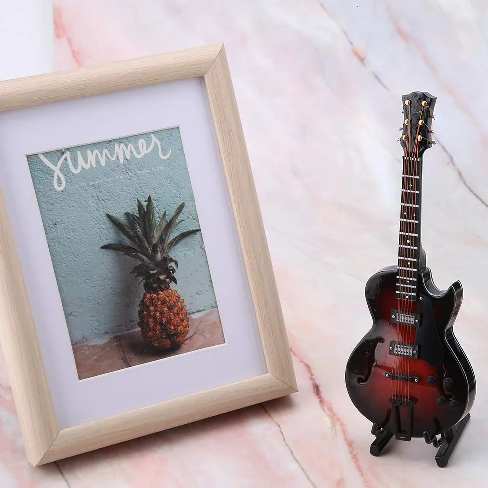 Klasyczny Model Gitary Miniaturowa Replika Mini Gitara Ozdoby Modelu Instrument Muzyczny Kolekcja Decor (Nr 2)