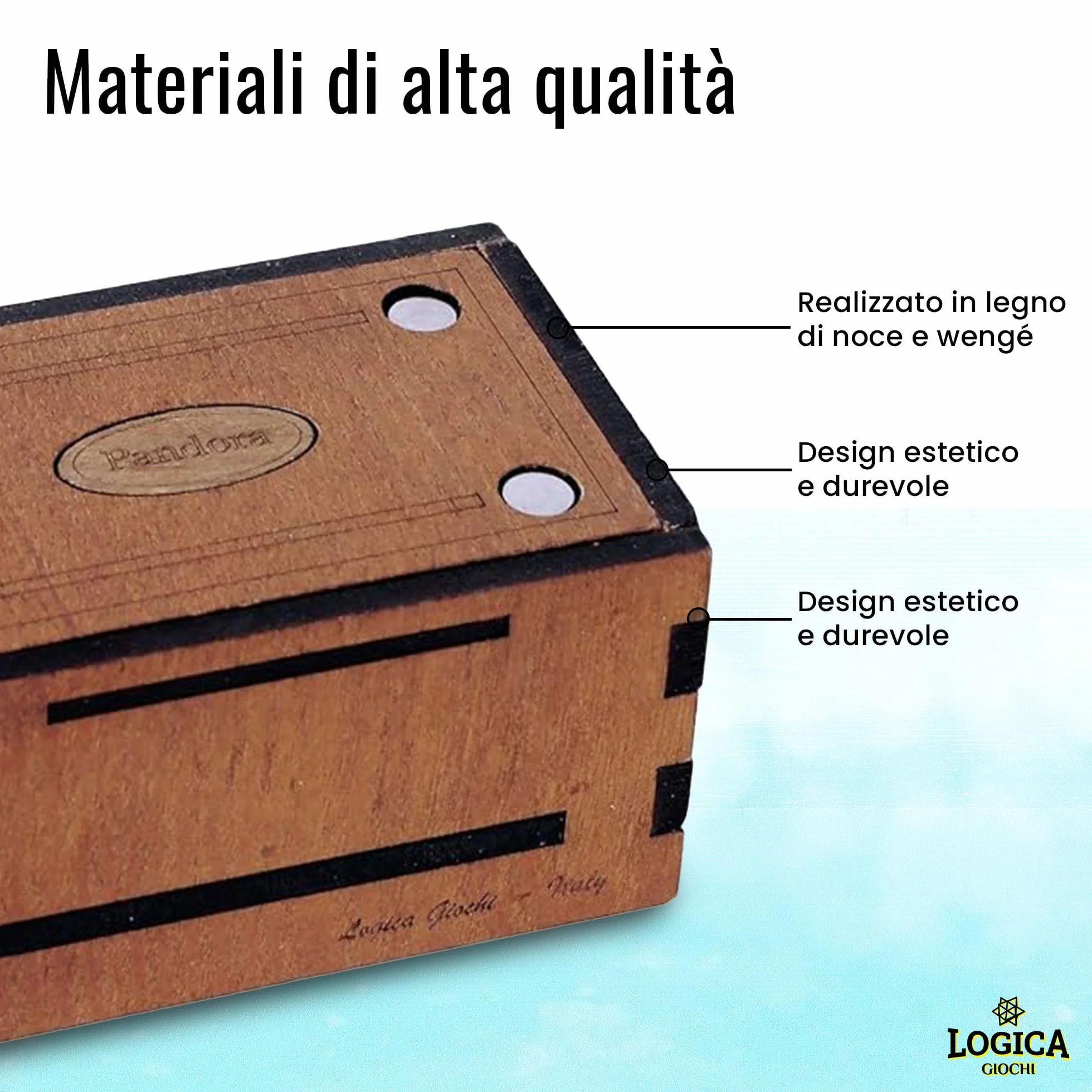 Gry Logica Sztuka. Pandora Box - Secret Box - Drewniane puzzle - Secret Box - Amazing Difficult 5/6 - Kolekcja Leonardo da Vinci