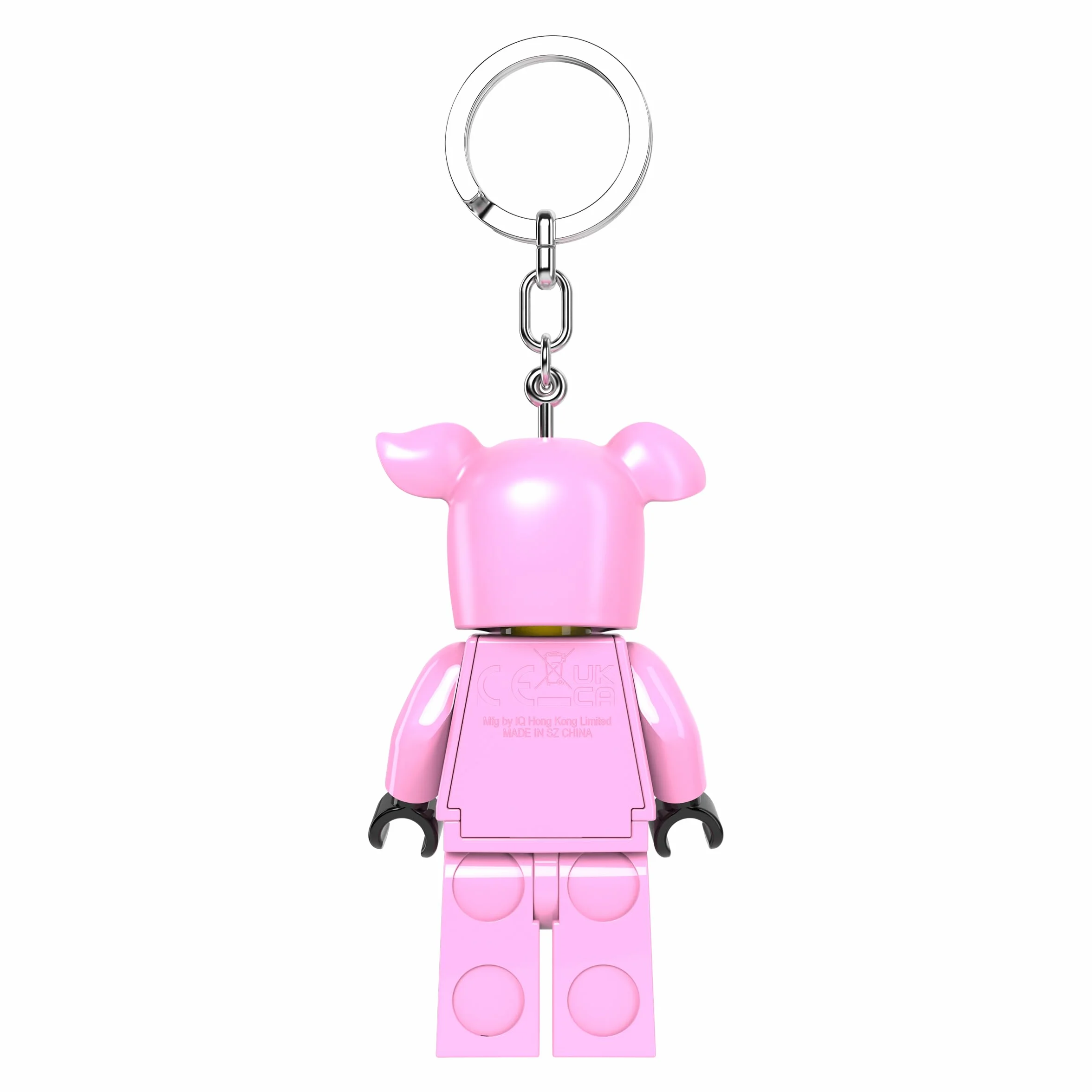LEGO Minifigurki duża 7,6 cm wysoka figura brelok światło - świnka dziewczyna (KE212H), różowy