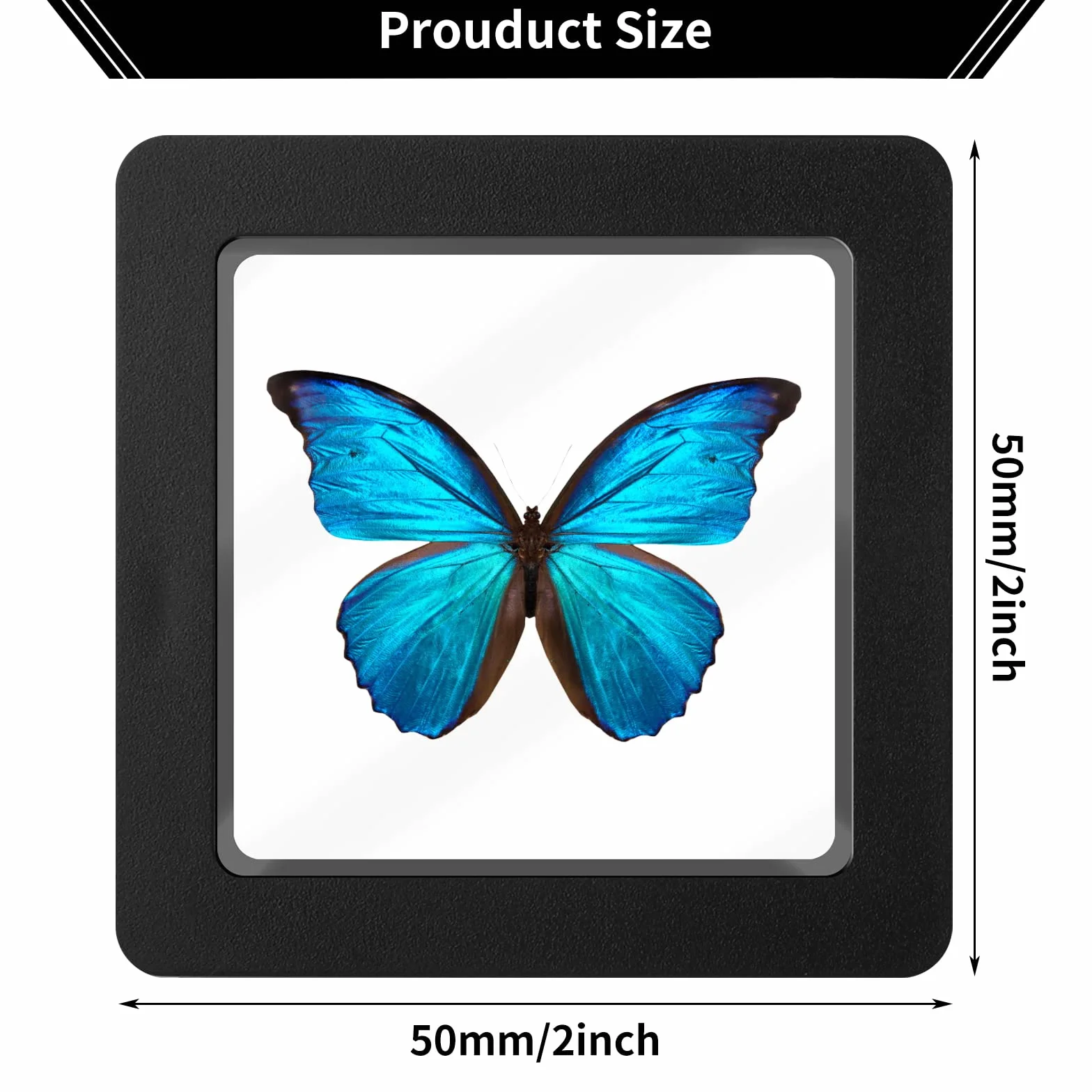 5 szt. 3D pływających ramek displayowych, 3,5 x 3,5 cm (średnica wewnętrzna) Przezroczysty stojak displayowy, stojak na monety, medale, biżuterię, pierścionki, wisiorki, bransoletki
