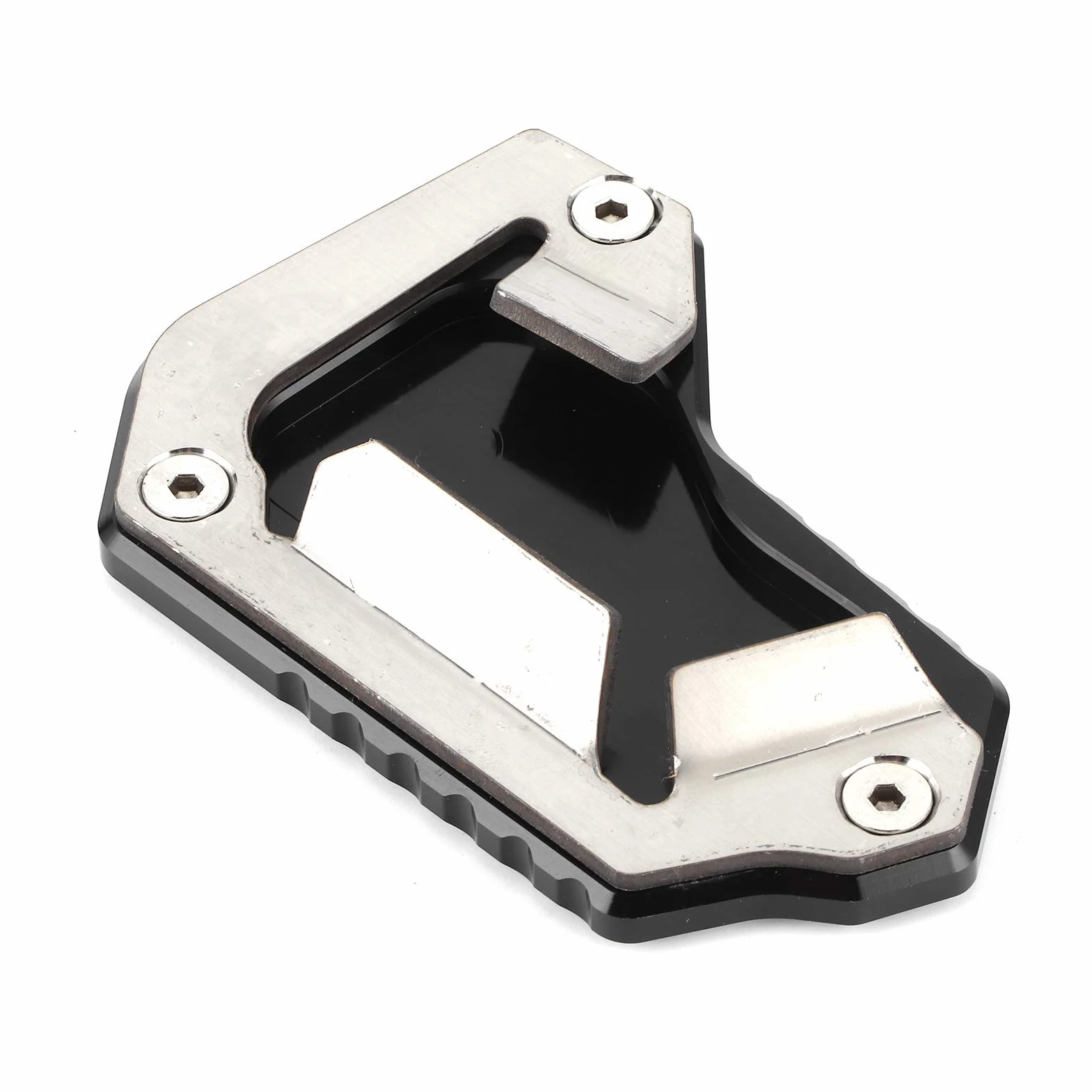 Qiilu Ständer Extension Pad Seitenständer Vergrößerer Fit für Tiger 1200 EXPLORER 2016-2017 V9h704