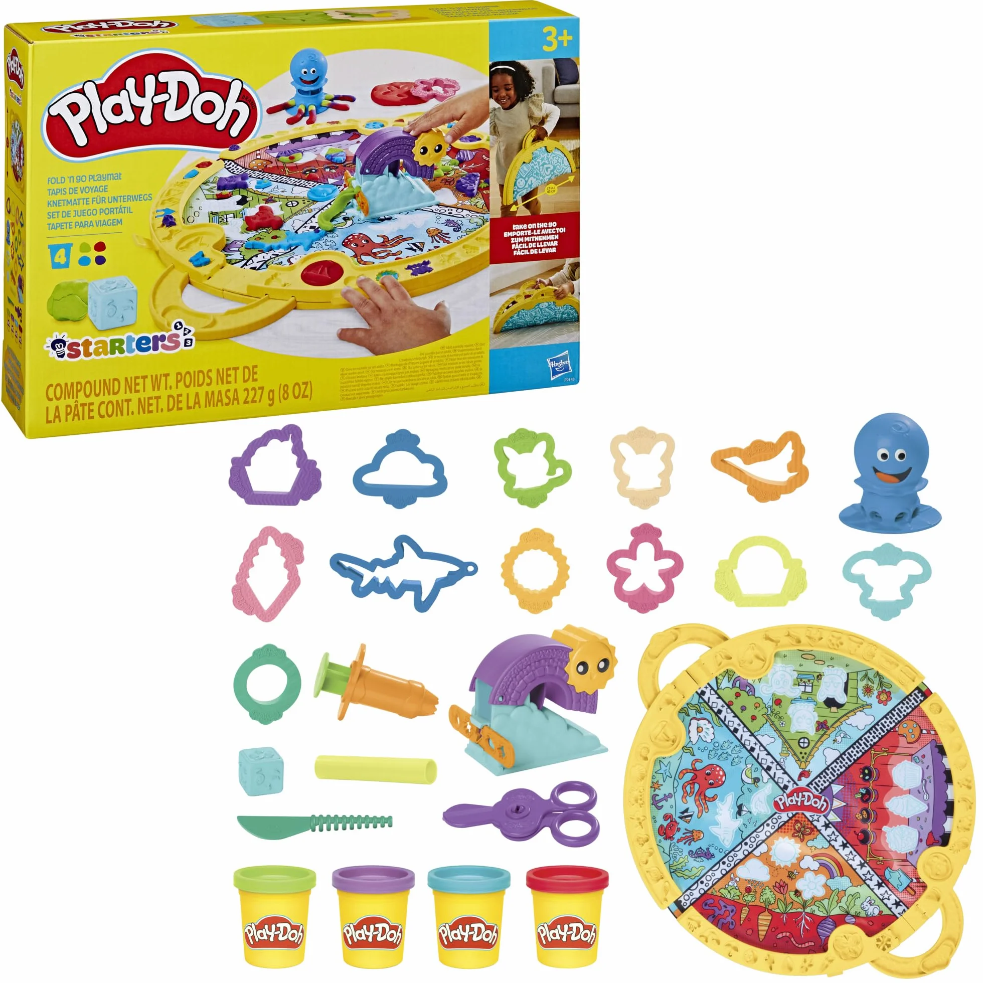 Play-Doh Zestaw startowy Play-Doh: składana, przenośna mata do zabawy