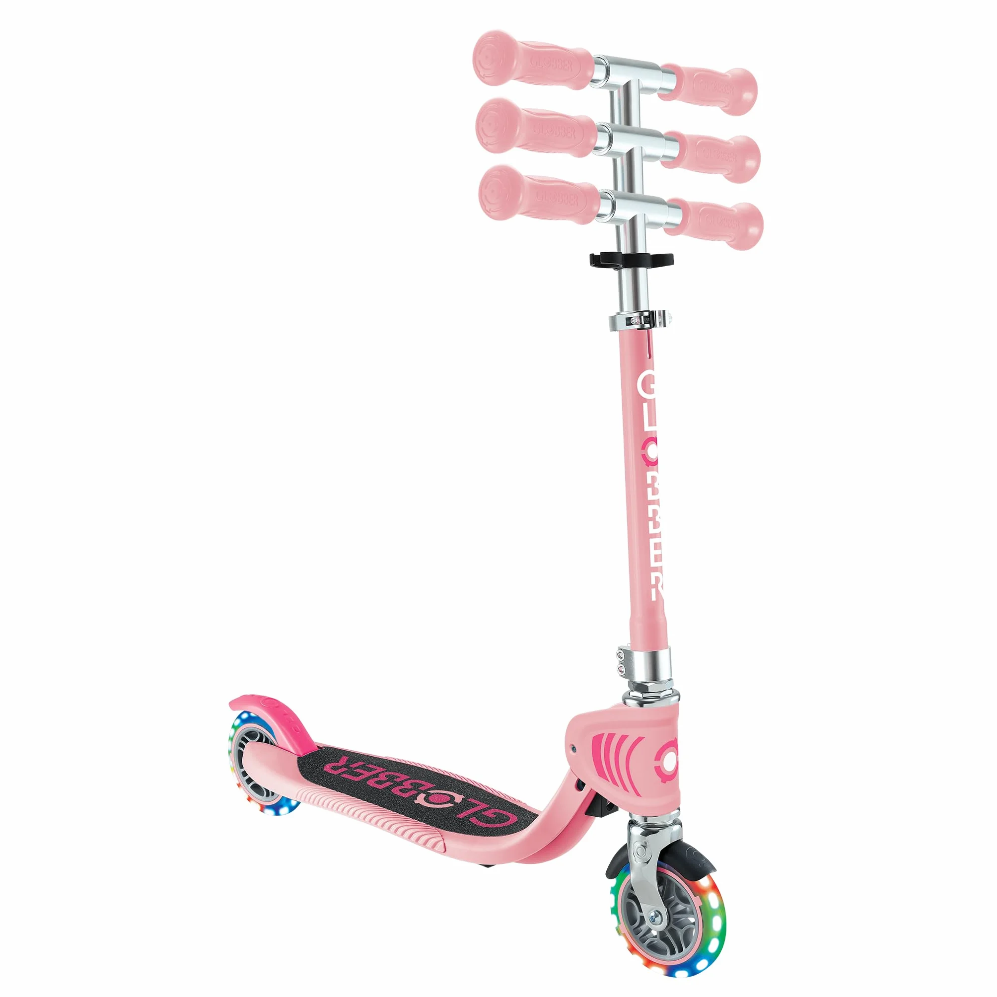 Globber Flow FOLDABLE Junior LIGHTS składana hulajnoga na 2 koła, z regulowaną kierownicą i świecącymi kołami, dla dzieci od 3 lat