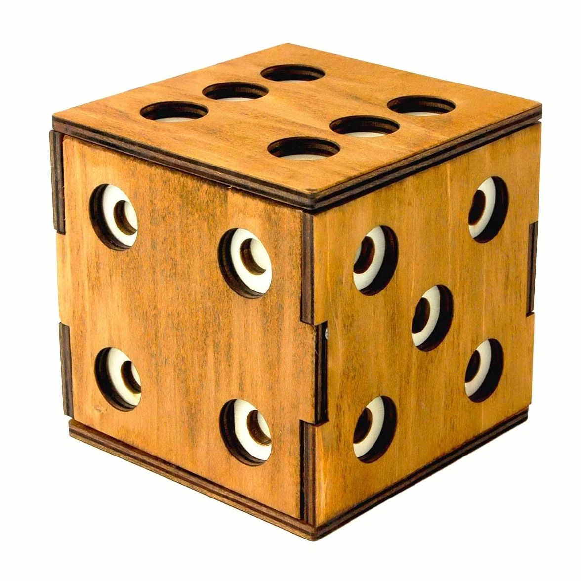 Logica Puzzle Art. Sekretne Pudełko na Kości - Drewniana Łamigłówka - Sekretny Sejf - Trudność 5/6 Niewiarygodny - Kolekcja Leonarda da Vinci