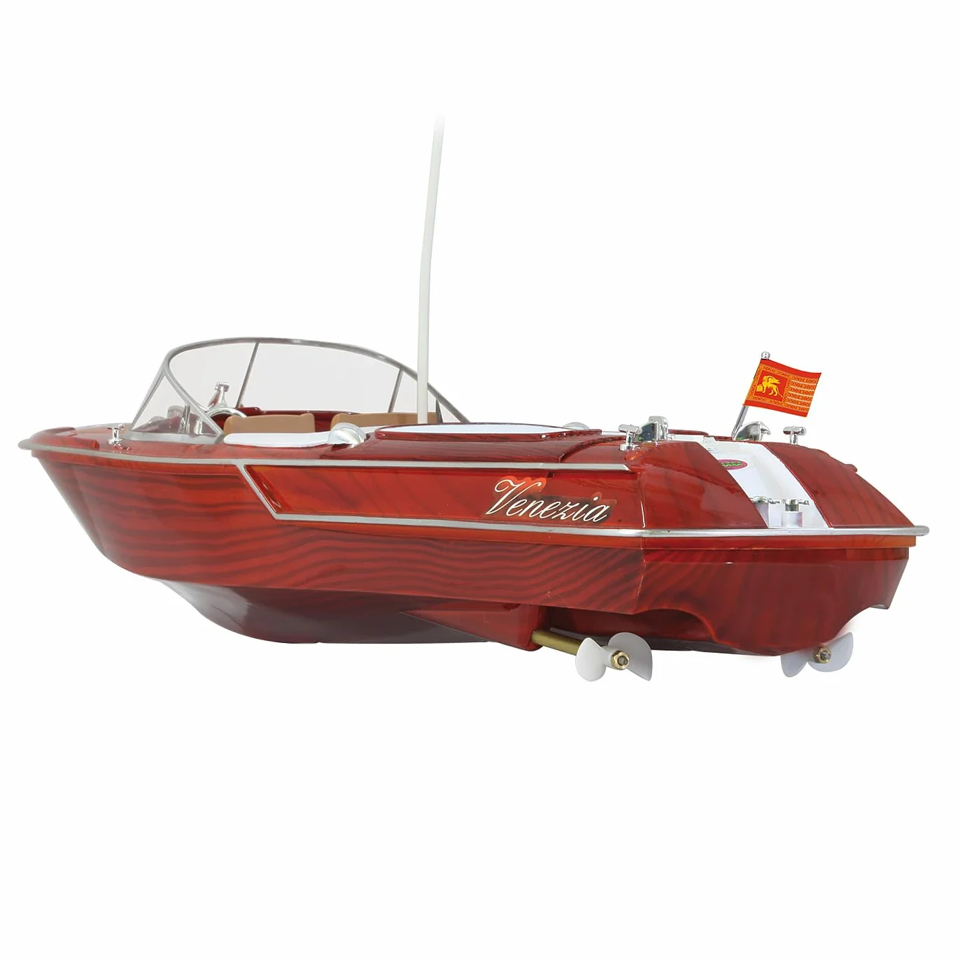 JAMARA 040390 Venezia 2-kanałowy 40 MHz, RC łódź z dwoma silnikami napędowymi, statek do zabawy wodnej, zdalnie sterowany, wały napędowe ze stali, funkcja bezpieczeństwa, wysokiej jakości wygląd