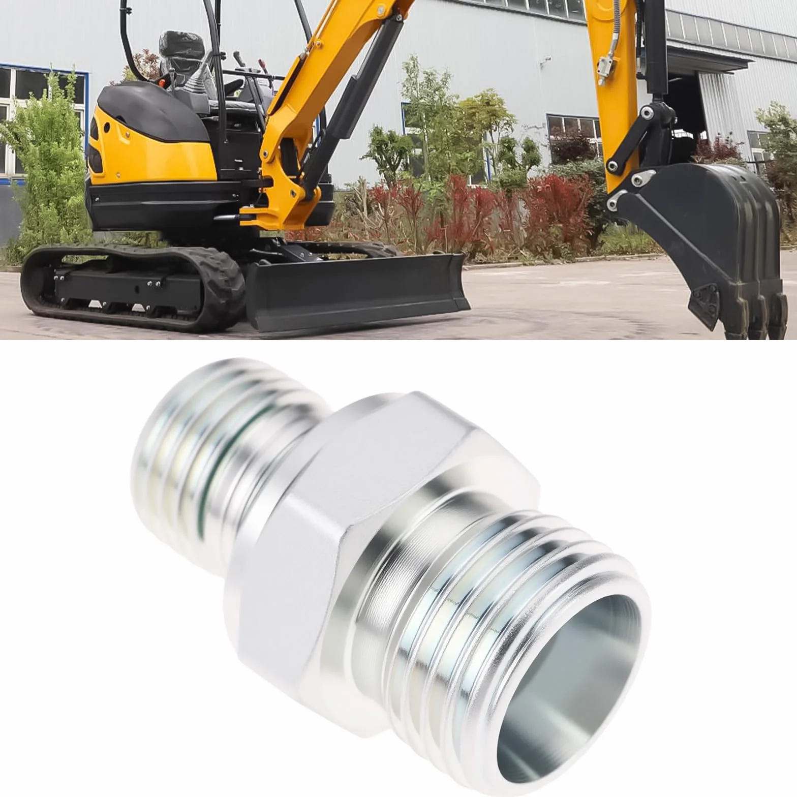 Złączki hydrauliczne M16 do 1/4 Złącze ze stali węglowej kompatybilne z minikoparką