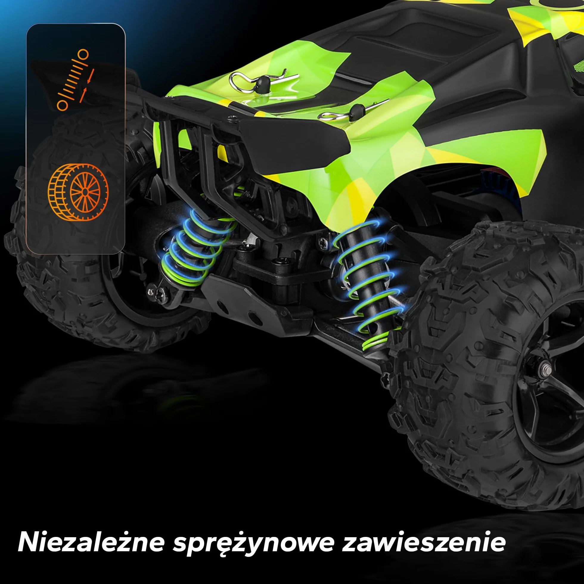 Overmax X-Monster 3.5, Zdalnie Sterowany Samochód RC 1:18 dla Dzieci 14+ w Napęd 4x4, Zasięg do 100 m, Prędkość 45 km/h, 2 Obudowy w Zestawie, Jazda do 40 min bez Ładowania