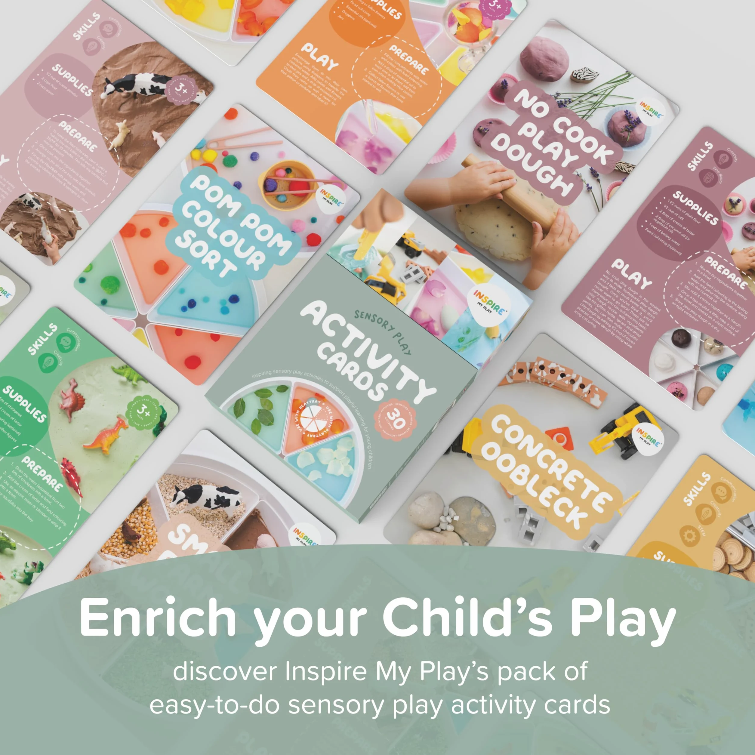 Inspire My Play Taca Tuff Tray z pokrywką, dla małych dzieci, sensoryczne miseczki do zabawy dla dzieci, zabawka sensoryczna dla niepełnosprawnych dzieci