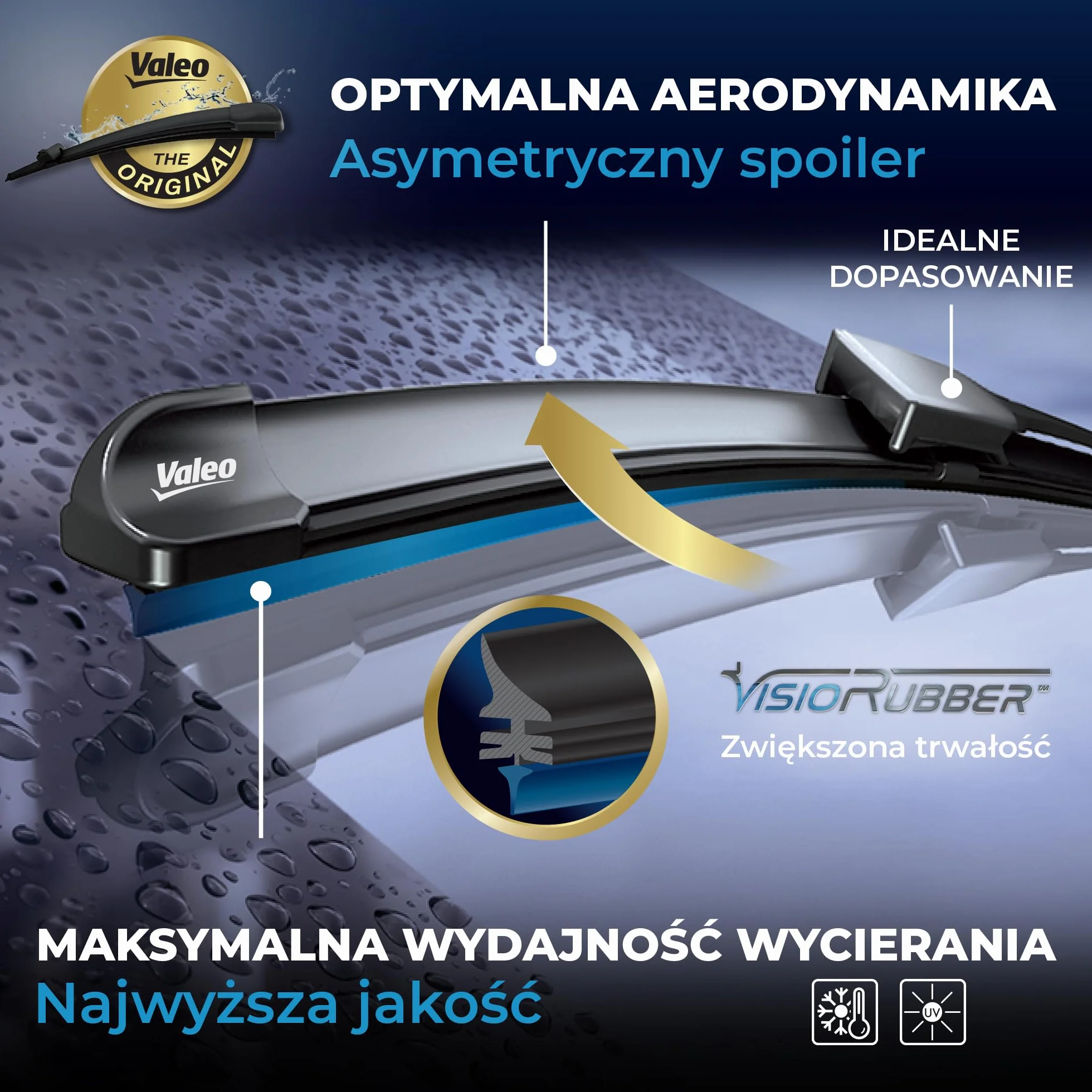 VALEO Silencio Wycieraczki - VF940 - Zestaw Wydajnych, Zapewniajacych Doskonala Widocznosc na Drodze, latwych w Montazu Oryginalnych Plaskich Wycieraczek 600mm/450mm - Przód - Zestaw 2 szt. - 577940