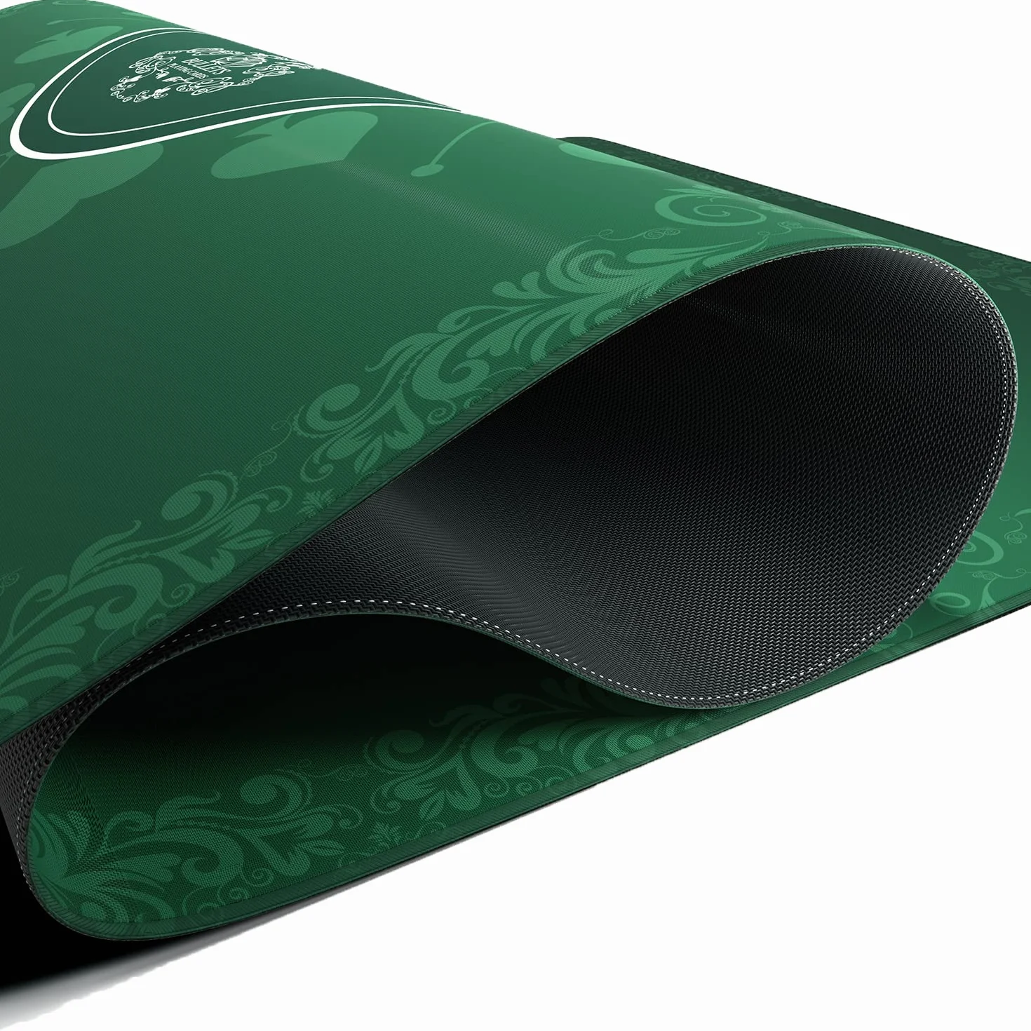 Bullets Playing Cards - Designerska Mata do Pokera, Zielona, 100 x 60 cm, Na Własny Stół, Ręcznik Deluxe, Dywan, Nakładka