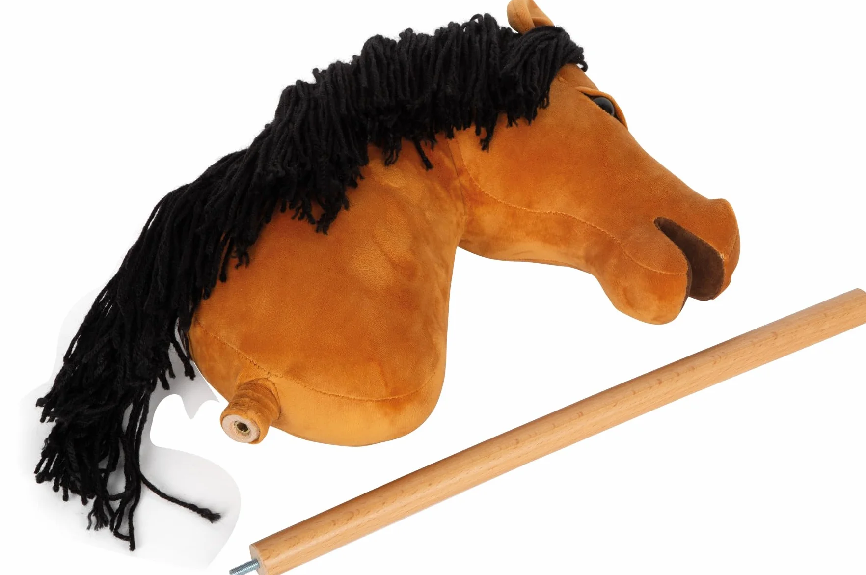 small foot Hobby Horse brązowy 'Melodie', zdejmowany kij i grzywa, w zestawie kantar, uzda i smycz, dla dzieci w wieku od 3 lat, 12715