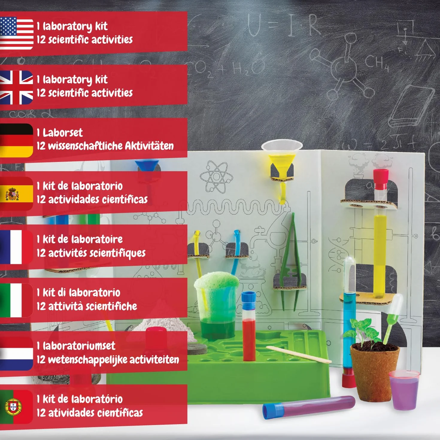Science4you - Zestawy edukacyjne naukowe i gra chemiczna, spersonalizuj swoje laboratorium, eksperymenty naukowe dla dzieci, prezent dla chłopców i dziewcząt, 6 lat