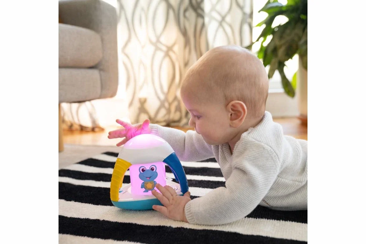 Baby Einstein 12084 Curiosity Kaleidoscope, elektroniczna zabawka ze światłami i muzyką, uczy kolorów w trzech różnych językach, wielokolorowa, 680 g
