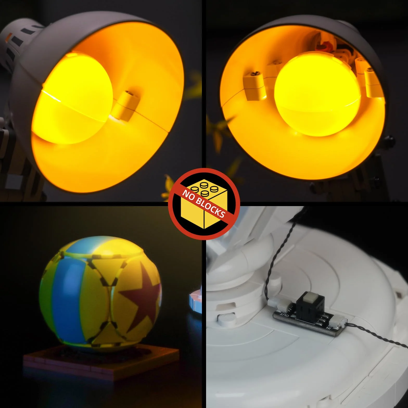 Zestaw oświetlenia LED kompatybilny z Lego Ideas D isney P ixar Luxo Jr. 21357 (nie model), zestaw oświetleniowy kompatybilny z Lego Ideas, D'isney P ixar Luxo Jr. kreatywna zabawka