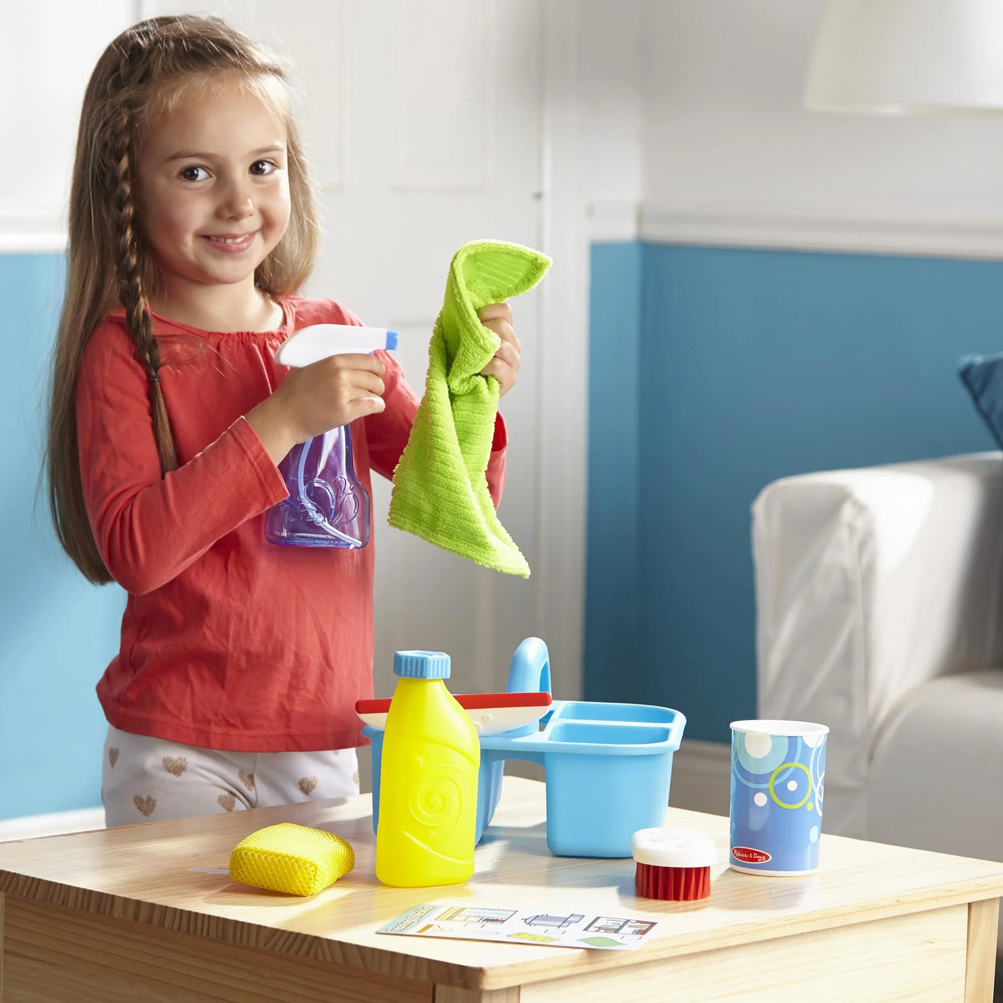 Melissa & Doug – zestaw do sprzątania | zabawa z odgrywaniem ról | zestawy zabawkowe | 3+ | prezent dla chłopca lub dziewczynki
