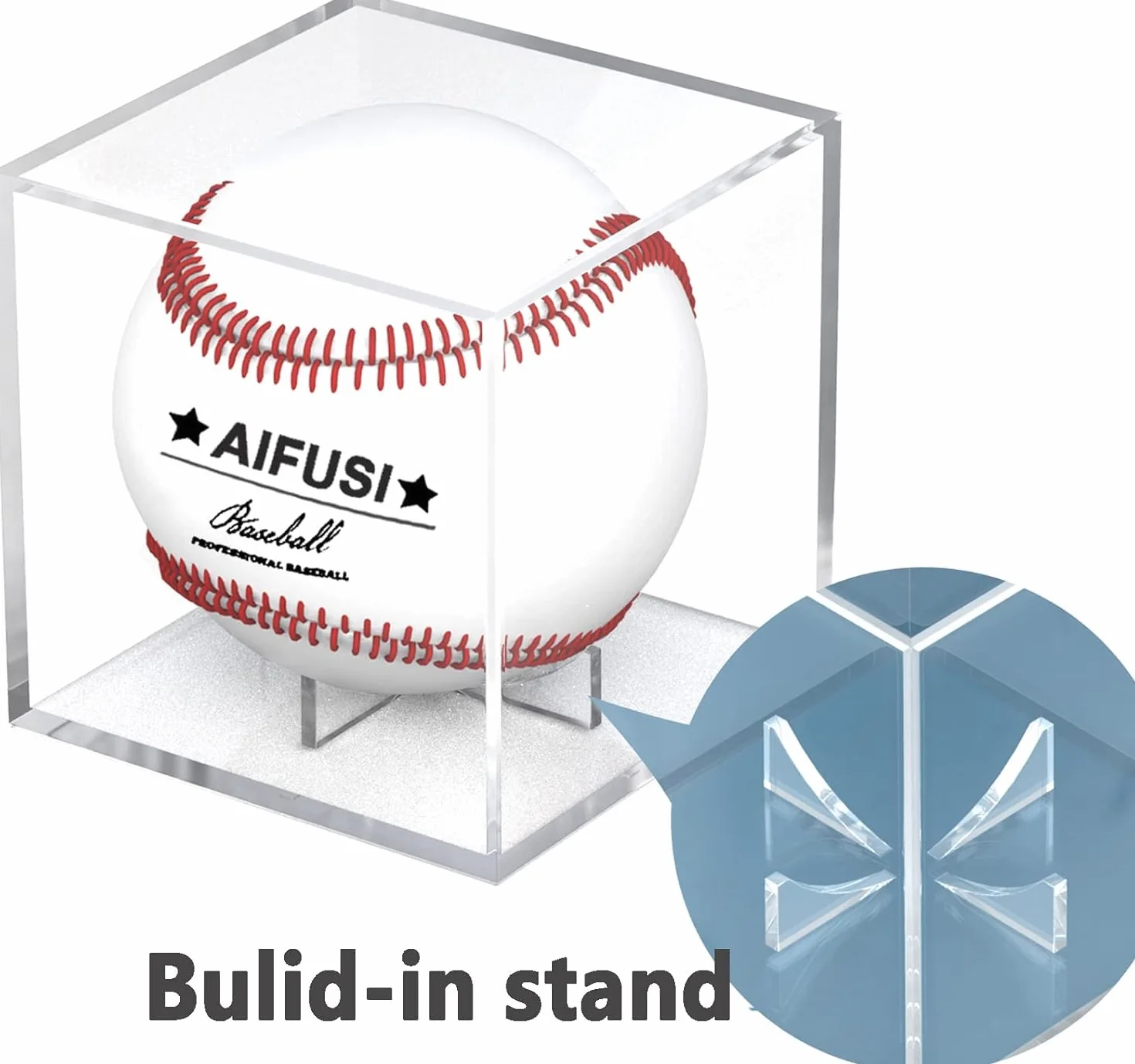 Witryna baseballowa, chroniona przed promieniowaniem UV, akrylowa kostka, uchwyt na baseball, kwadratowe, przezroczyste pudełko, pamiątka, ekspozycja, sport, oficjalna witryna baseballowa, ekspozycja
