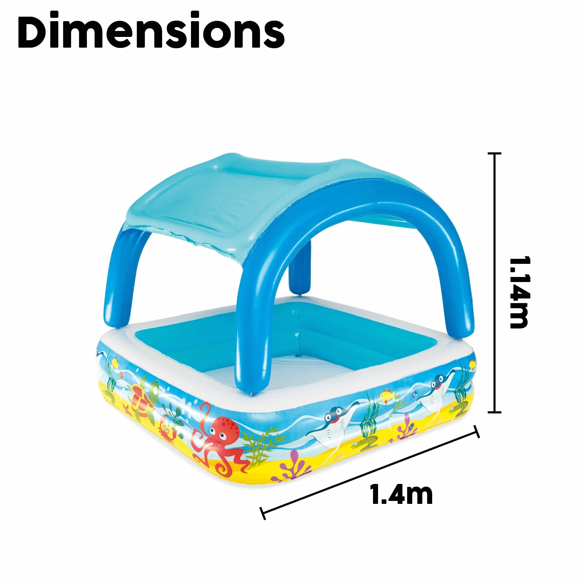 Bestway 1052192Xxx21 55" X 55" X 45"/1.40M X 1.40M X 1.14M Canopy Play Pool