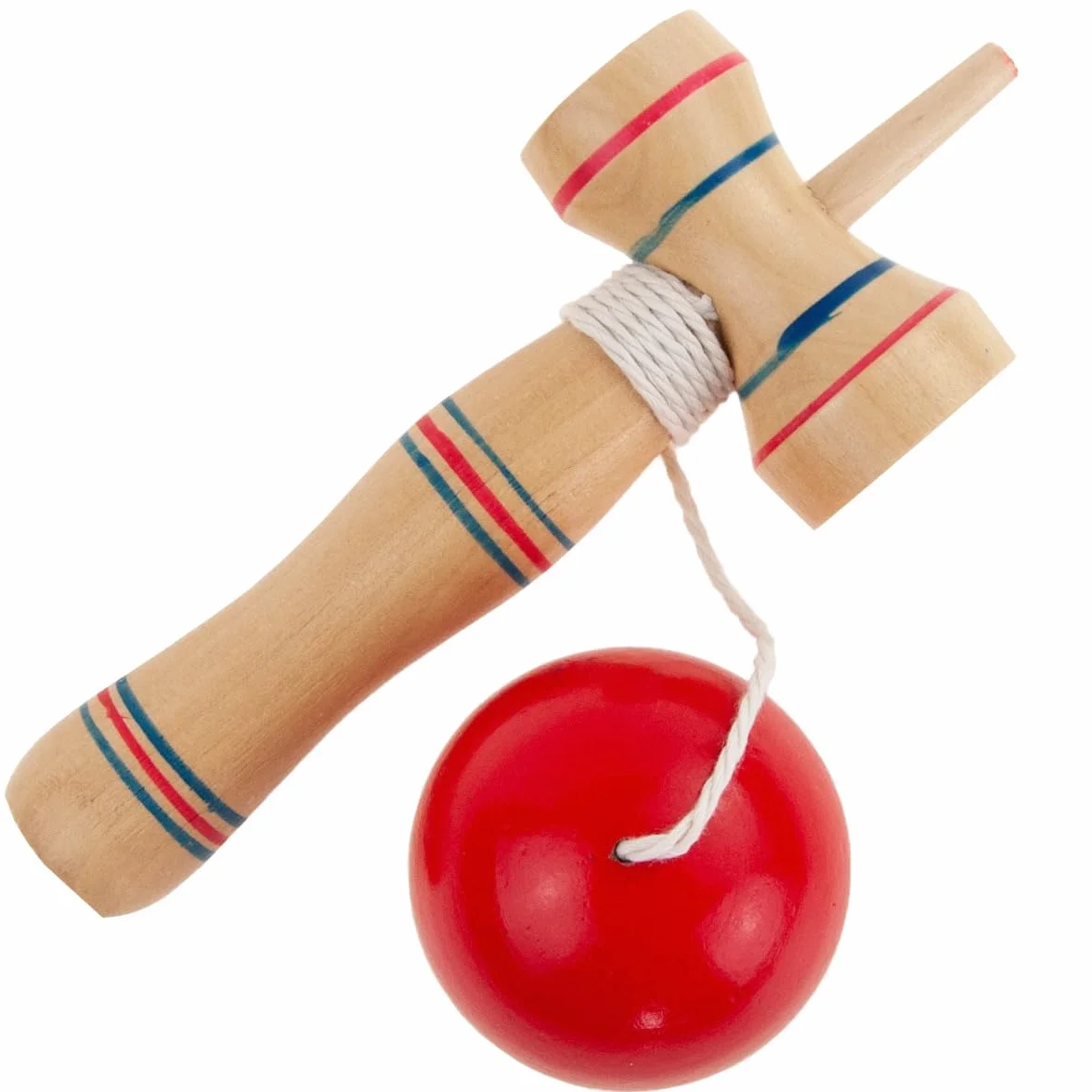 Drewniana kendama: zabawka zręcznościowa dla dzieci. Kendama z drewna dla początkujących i zaawansowanych, gra zręcznościowa do użytku wewnątrz i na zewnątrz – drewniana zabawka ze sznurkiem i piłką