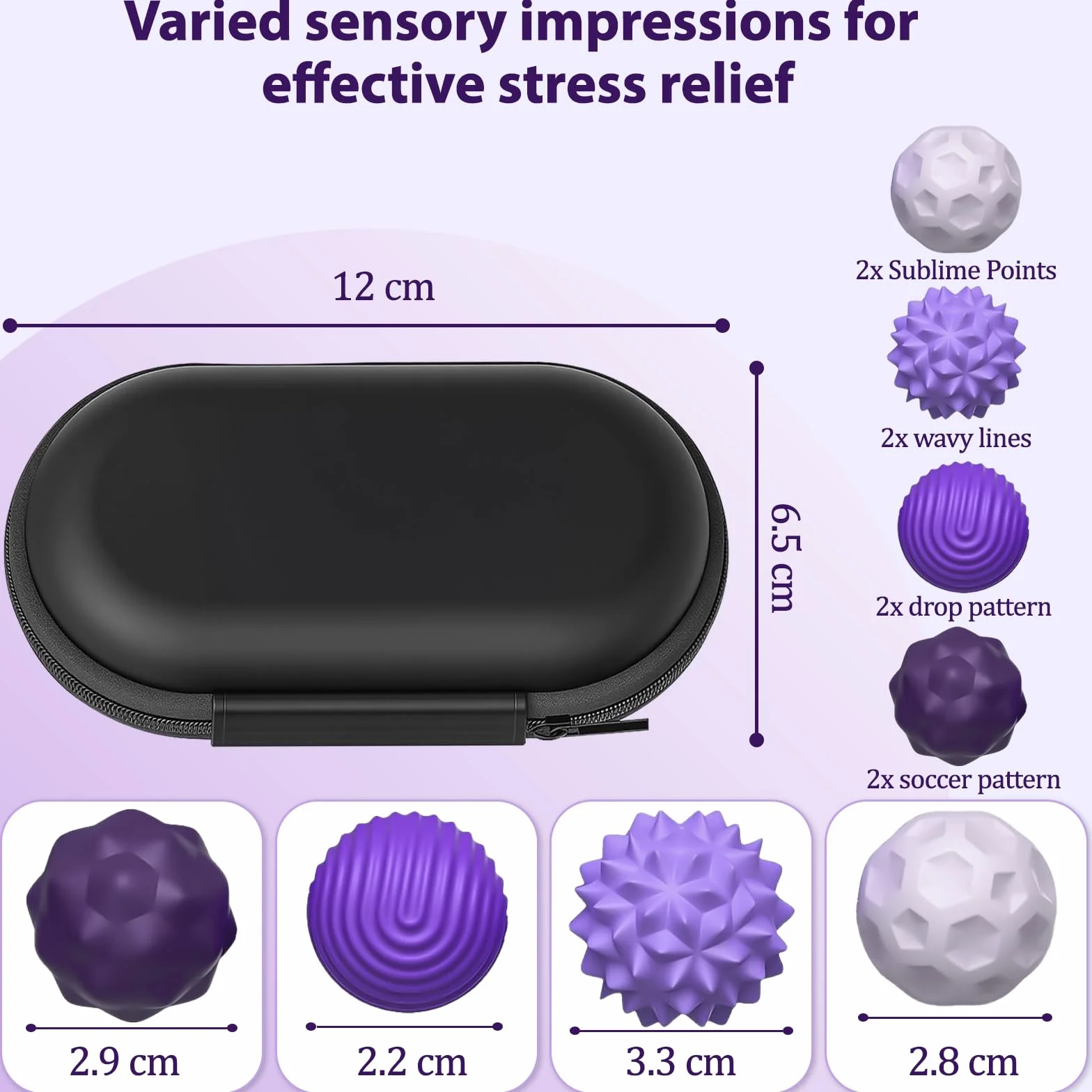 8 Szt. Zabawki Antystresowe Magnetyczne – Silikonowe Zabawki Fidget, Idealne na Stres, Relaks i Skupienie dla Dzieci i Dorosłych (Fioletowy)